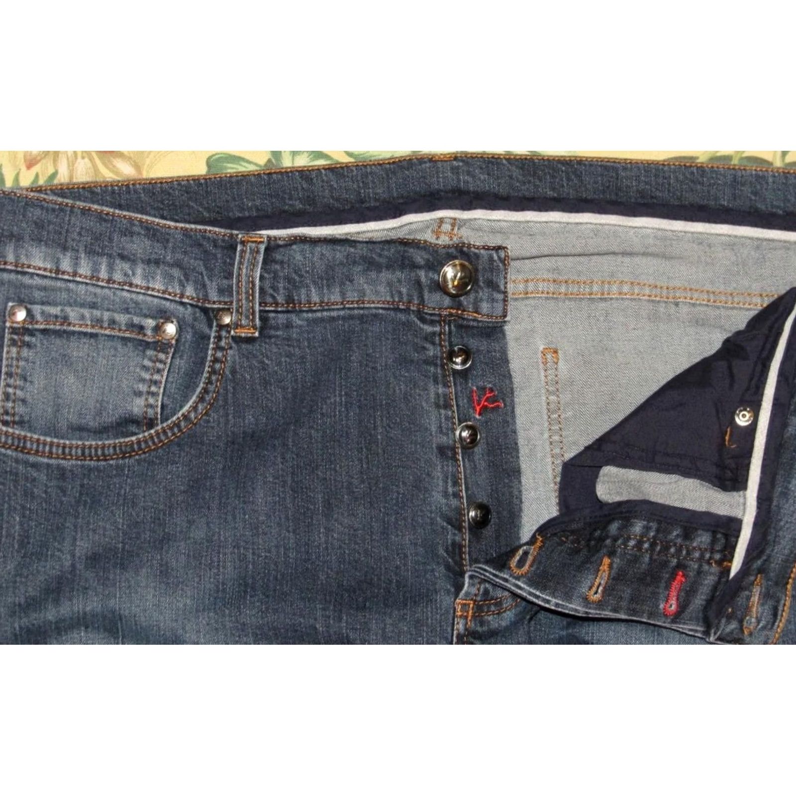 Isaia ISAIA Blue Denim Jeans 40 Regular 56R 40 x 34 Button Fly Mens Jeans Size US 40 / EU 56 - 5 Thumbnail