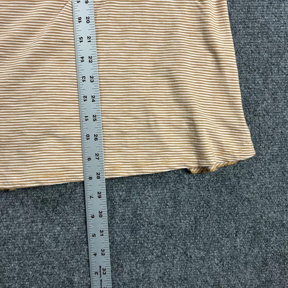 Other Soft Surroundings Top Womens 1X Beige Striped Long Sleeve Size ONE SIZE - 7 Thumbnail