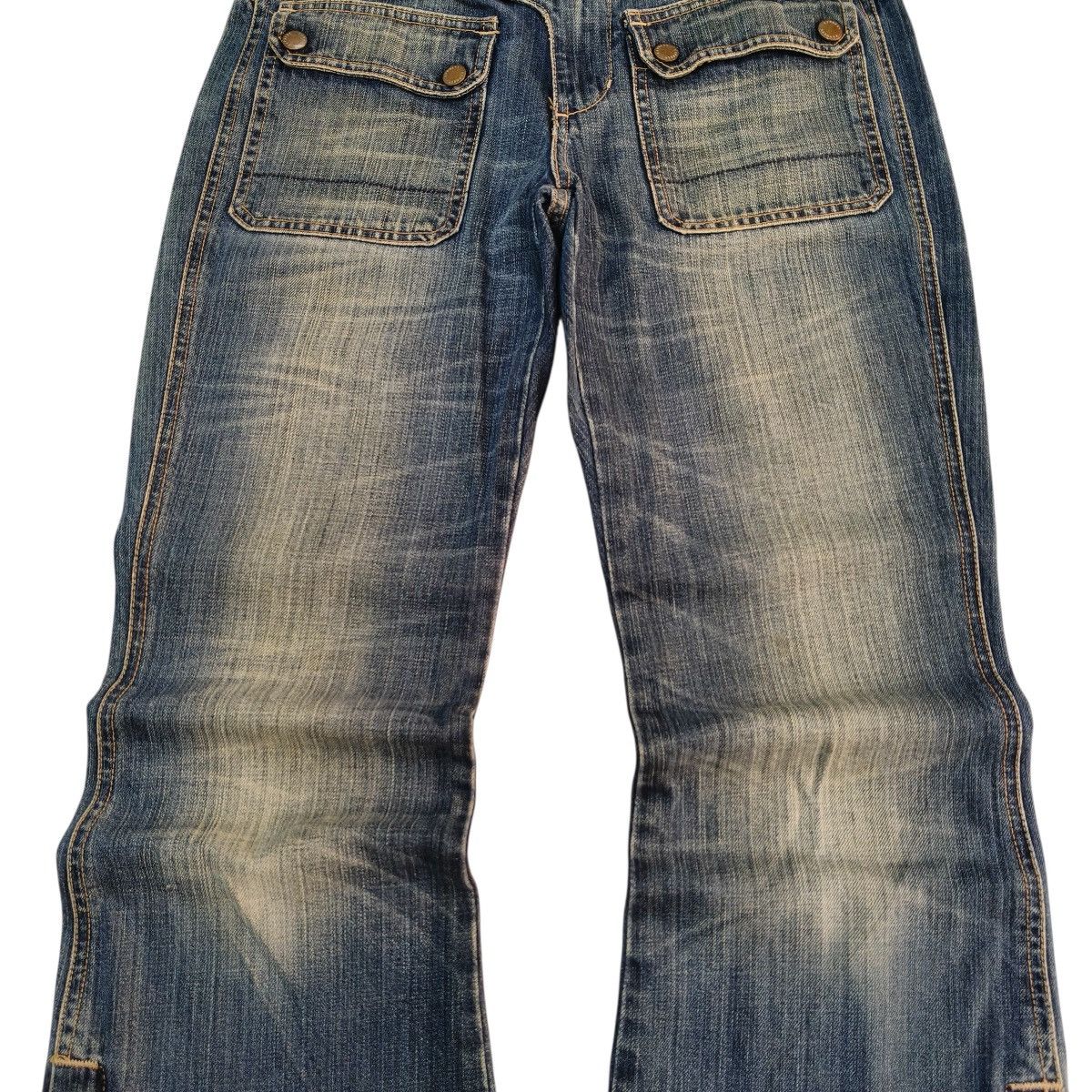 Express Vintage Y2K Express Bush Pant Flare Denim Zip Ankle Size US 29 - 5 Thumbnail