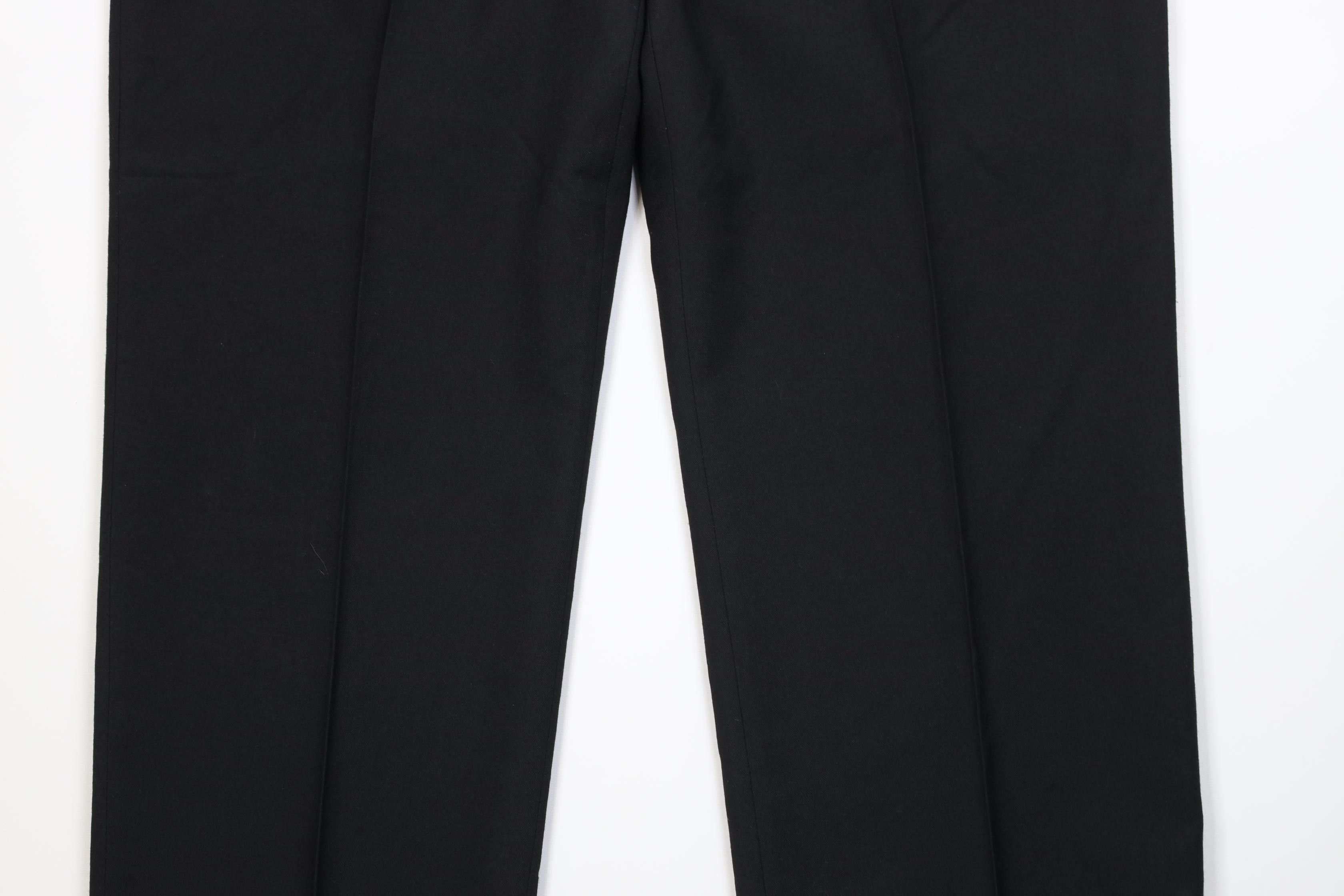 Vintage Vintage 70s Streetwear Wool Blend Wide Leg Chino Pants Black Size US 42 / EU 58 - 3 Thumbnail