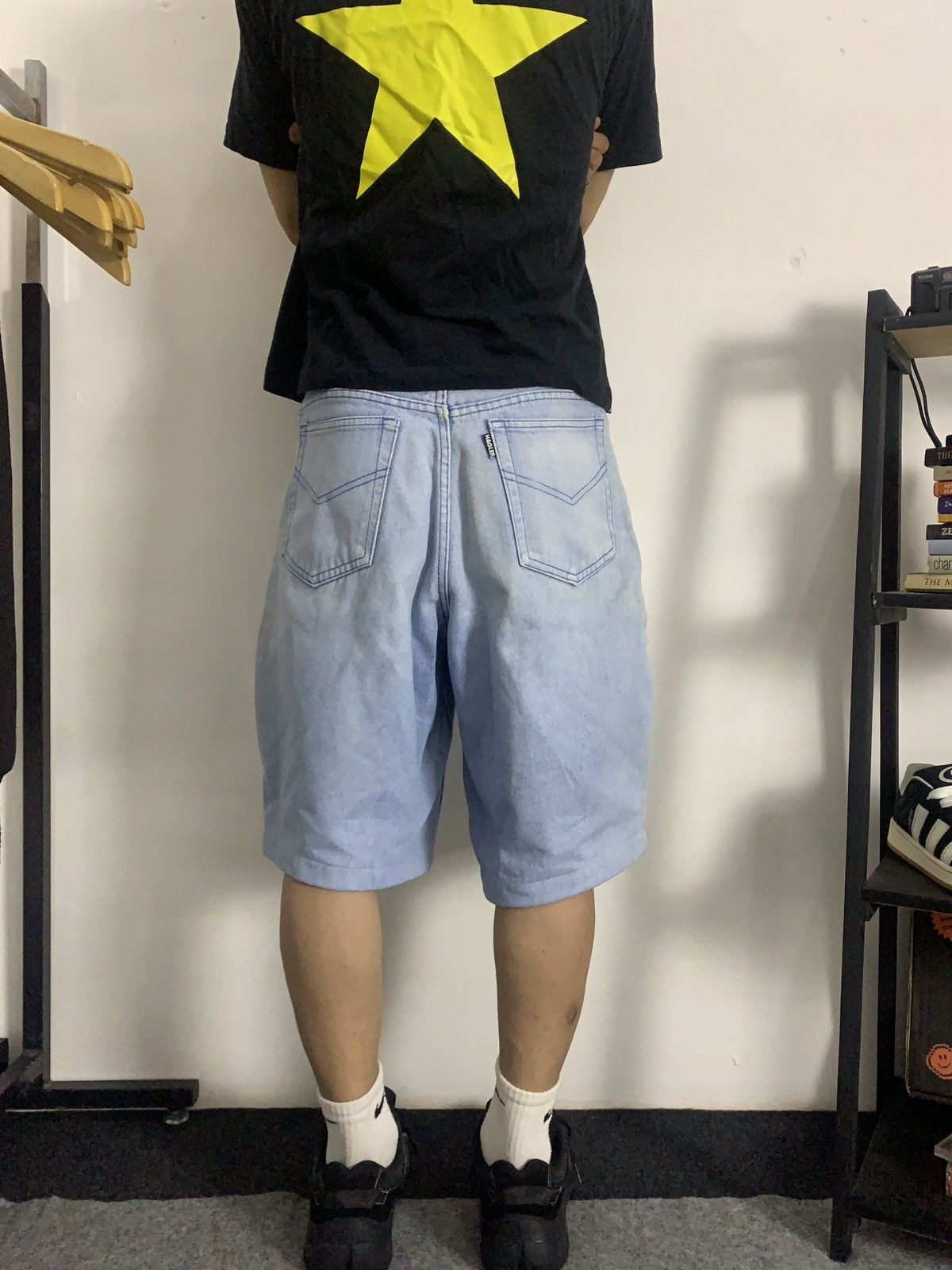 Other Vintage Blue Wash 'Hagler' Y2K Baggy Fit Jortspants Size US 32 / EU 48 - 4 Thumbnail