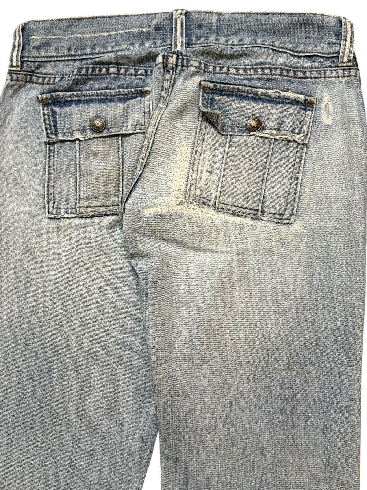 Hysteric Glamour Vintage Japanese Brand Bush Pants Light Wash Wide Leg Flare Size US 31 - 6 Thumbnail