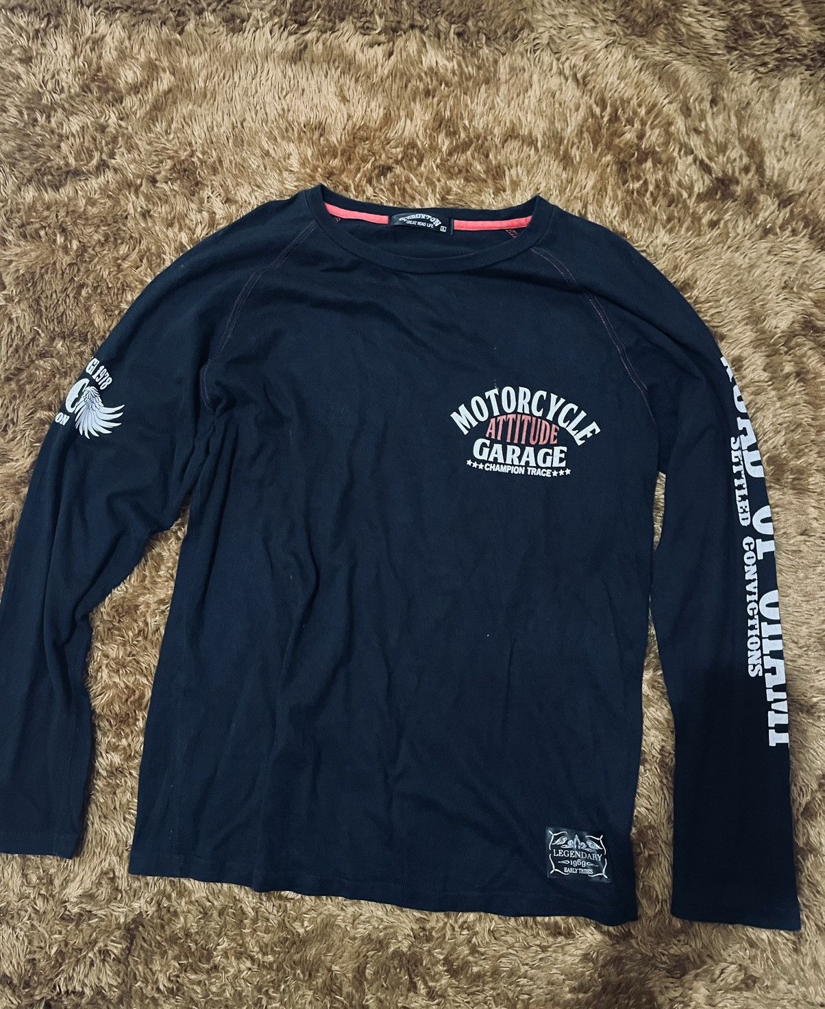 Indian Motorcycle THRUXTON MOTORCYCLE ATTITUDE GARAGE 1978 BIKERS STYLE Size US XXL / EU 58 / 5 - 1 Thumbnail
