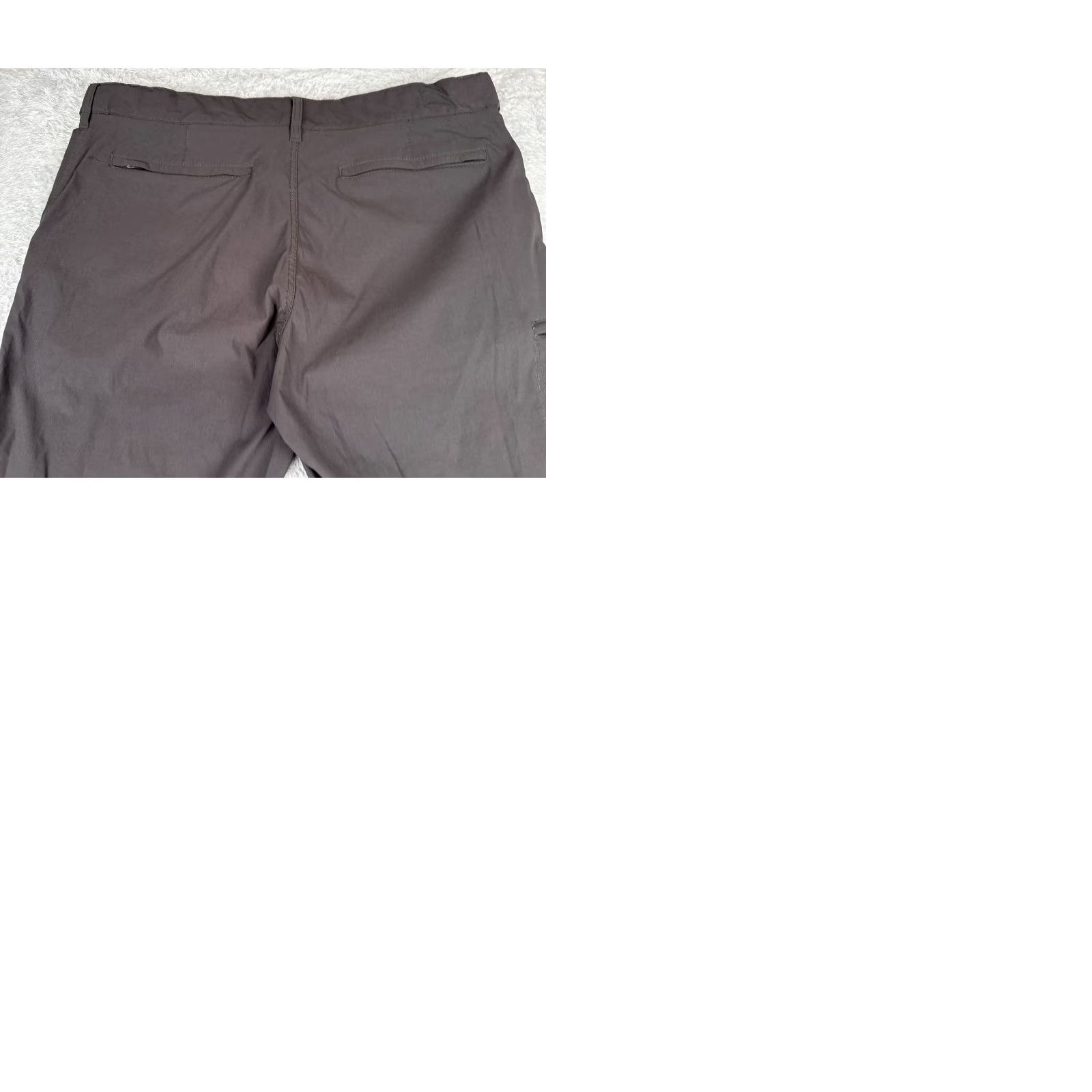 Vintage Cargo Pants Men 40 Gray Straight Leg Nylon Hike Camp ZIP Pockets 40x30 Outdoor Activewear Regular Khakis Vel? Size US 40 / EU 56 - 10 Thumbnail