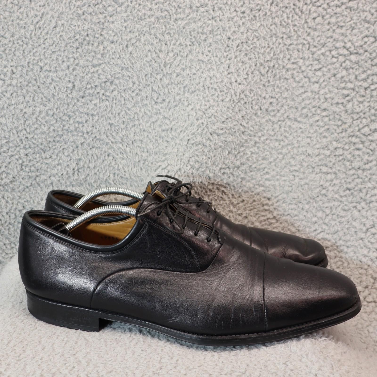 Magnanni Magnanni Federico Mens 13 (D) Oxford Black Leather Cap 12654 Size US 13 / EU 46 - 4 Thumbnail