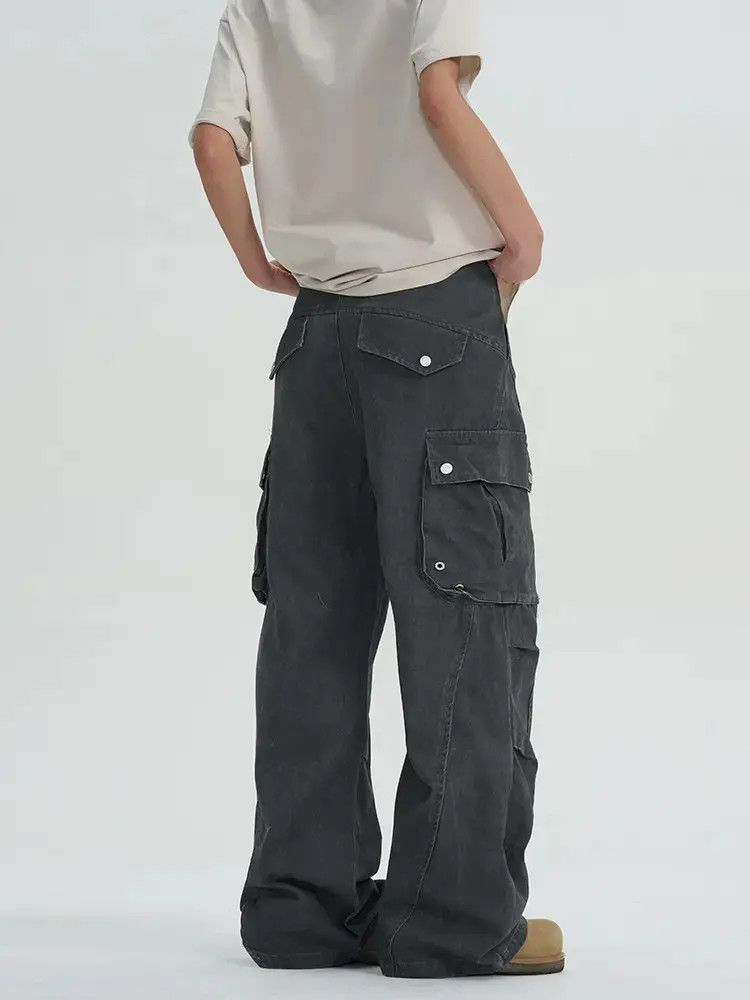 Japanese Brand × Jean Gray Cargo Denim Jeans Size US 32 / EU 48 - 5 Thumbnail