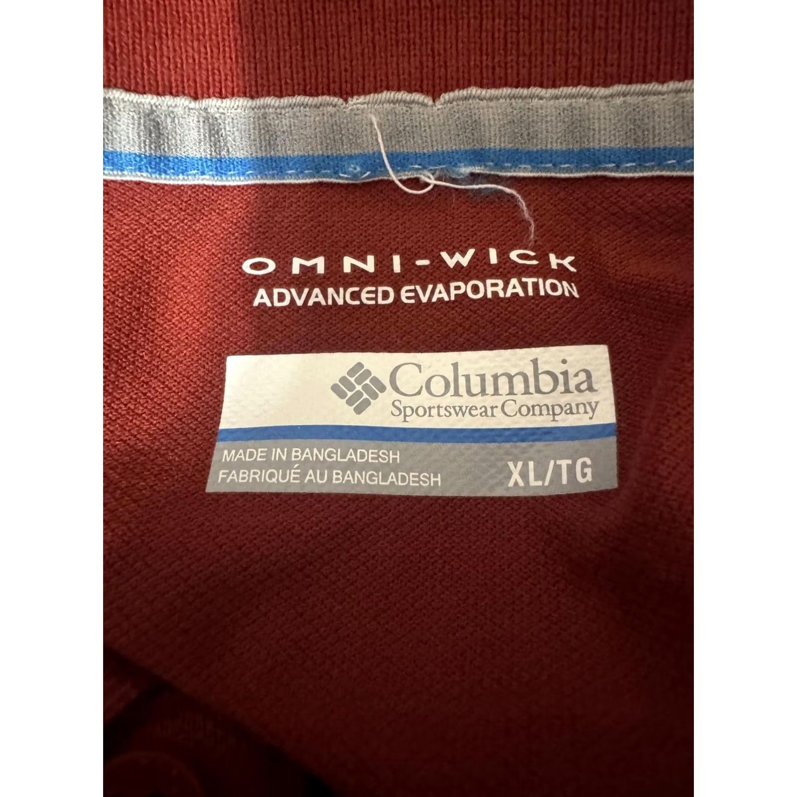 Vintage Columbia Polo Shirt XL Men Red Short Sleeve Collared Button-Down Cotton Omni-Wick Advanced Evaporation Shirt Size US XL / EU 56 / 4 - 3 Thumbnail
