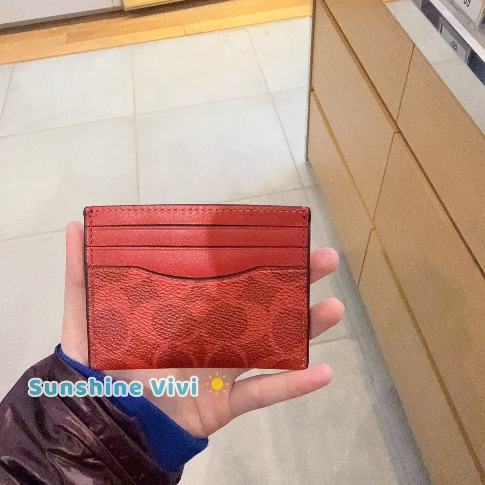 Coach NWT Coach Slim Id Card Case Signature Canvas CW366 Bold Red Size ONE SIZE - 1 Thumbnail