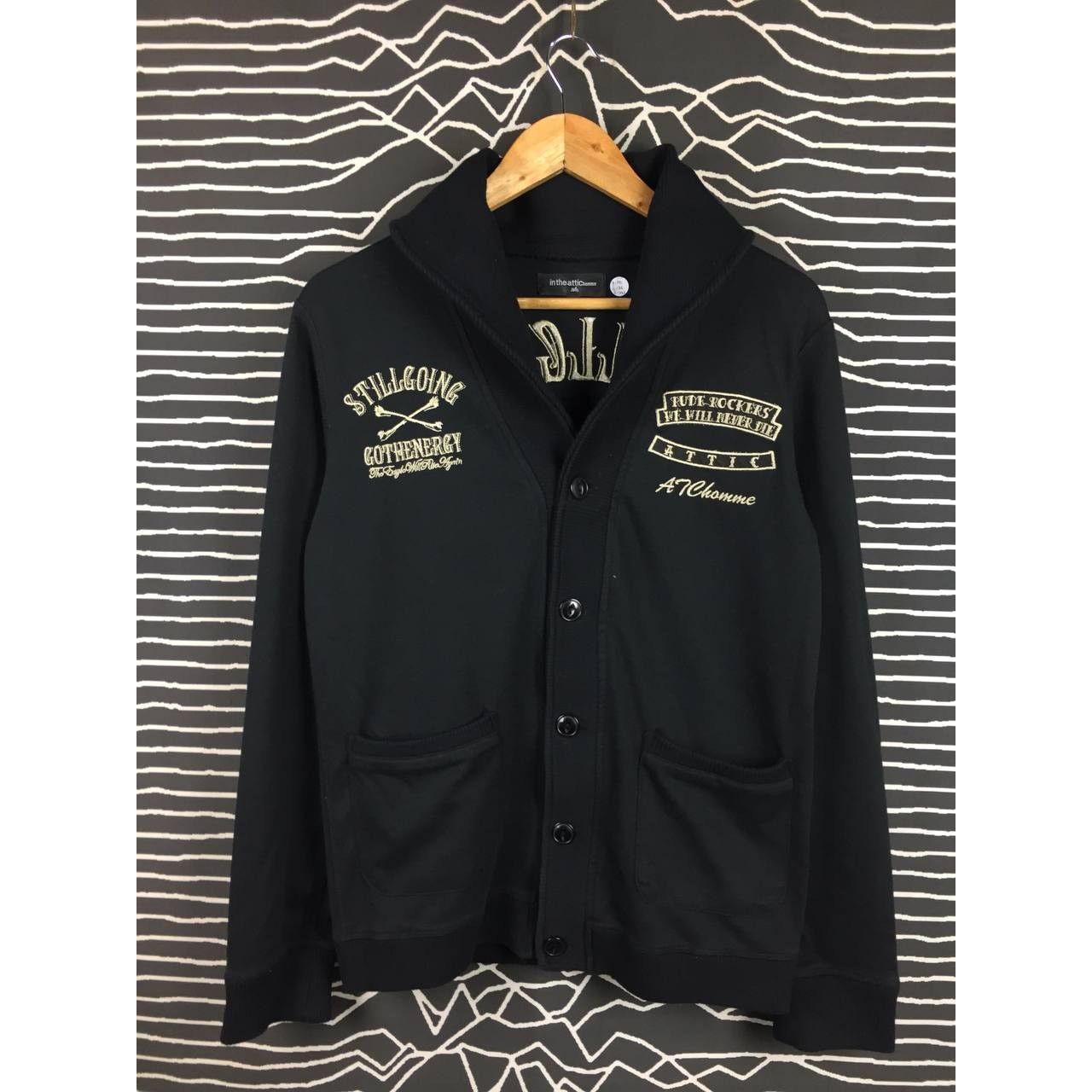 In The Attic × Japanese Brand × Seditionaries In The Attic Homme Skull Embroidered Shawl Collar Cardigan Size US M / EU 48-50 / 2 - 9 Thumbnail