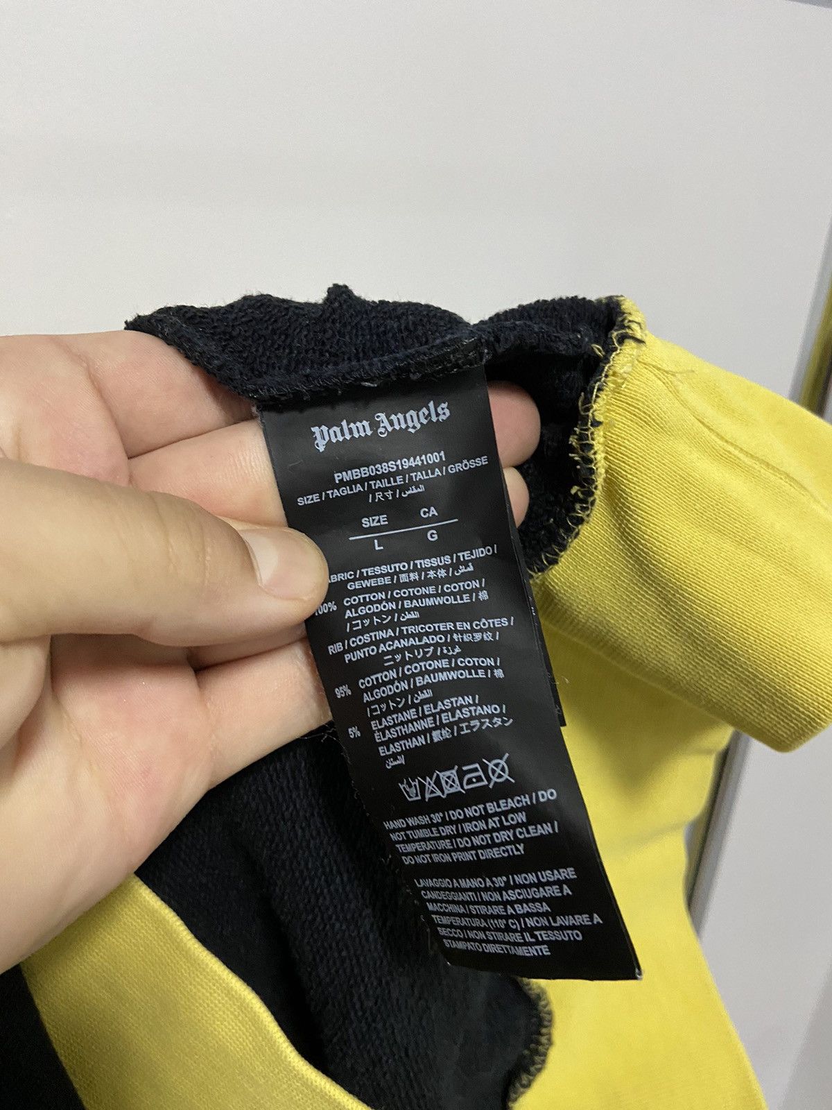 Palm Angels × Vintage Palm angels hoodie big logo yellow vintage Size US L / EU 52-54 / 3 - 8 Thumbnail