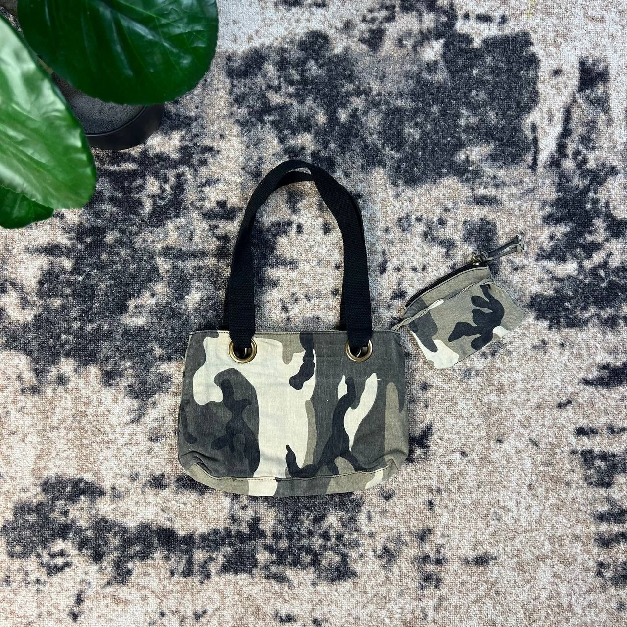 Japanese Brand Japanese Y2K Style Camo Mini Bag Streetwear 90s Size ONE SIZE - 2 Thumbnail