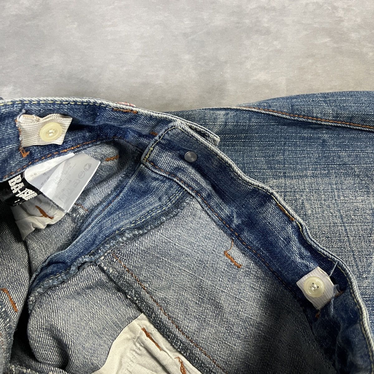 Japanese Brand 2000s BA-TSU STUDIO Double Waist Y2K Style Jeans Size US 28 / EU 44 - 7 Thumbnail