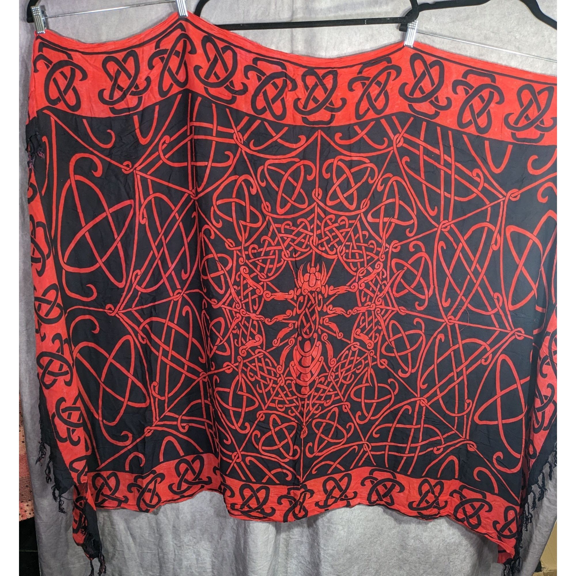 Other Curious Designs Red & Black Gothic Celtic Spider Tapestry Wr Size ONE SIZE - 11 Thumbnail