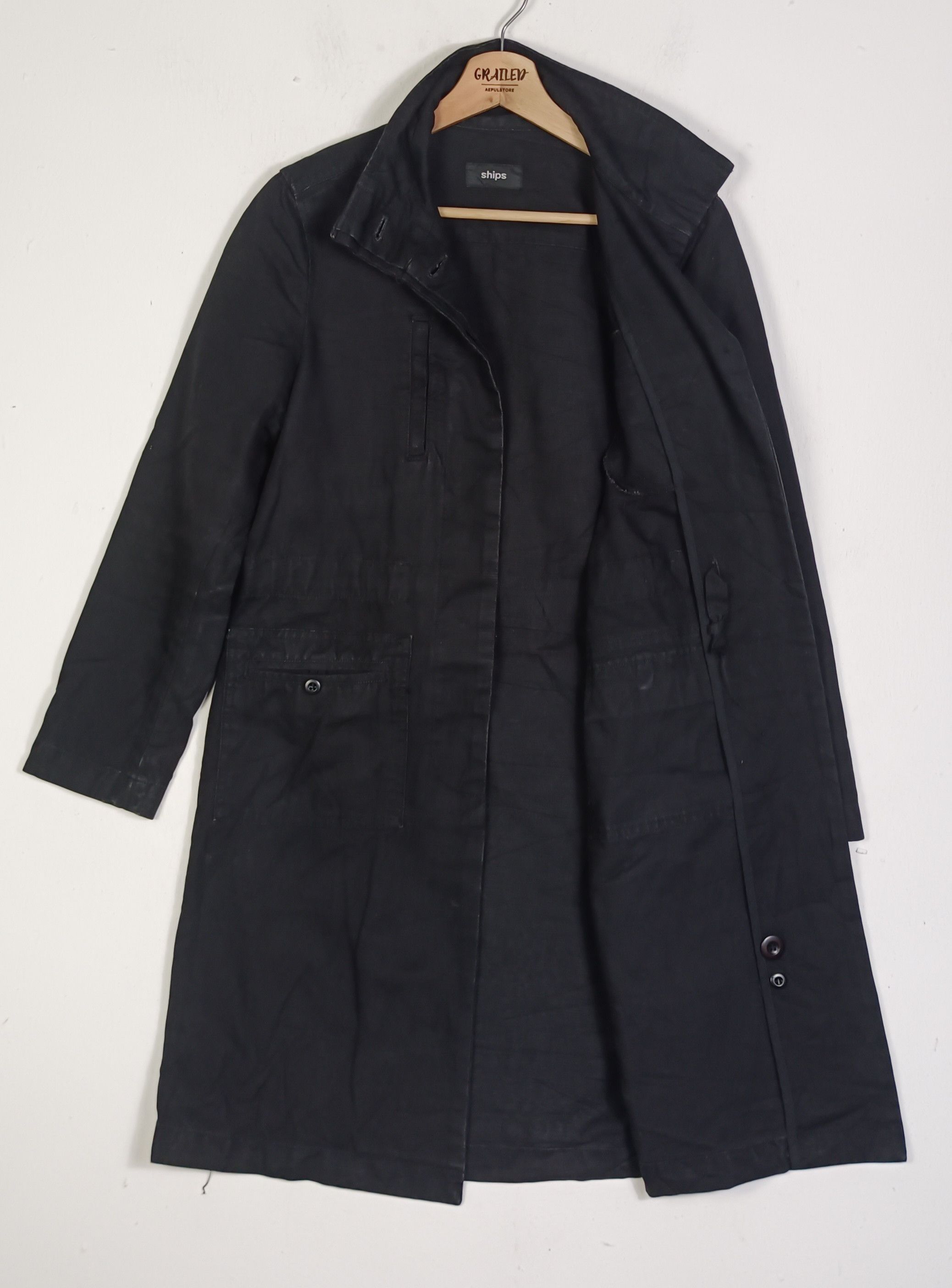 SHIPS Vintage Ships Jeans Multi Pocket Long Jacket Size US S / EU 44-46 / 1 - 1 Thumbnail
