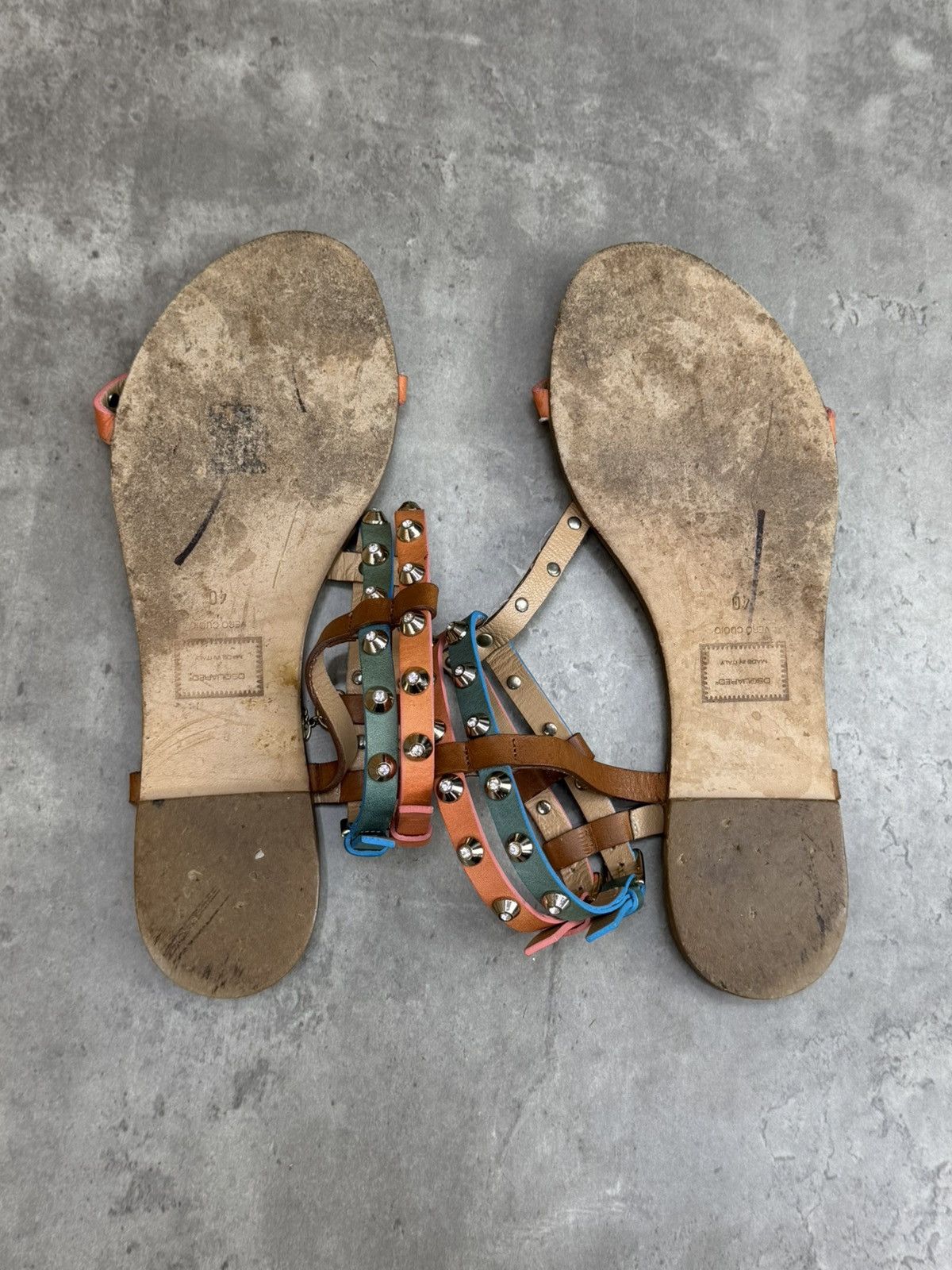 Dsquared2 Dsquared2 Studded Gladiator Leather Sandals EU 40 Size US 10 / IT 40 - 10 Thumbnail