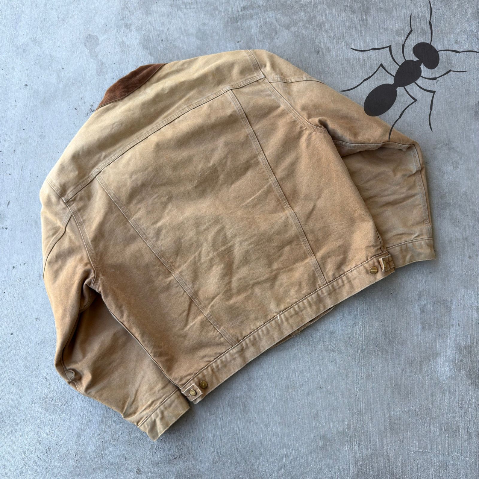 Vintage Y2K Carhartt J148 Brown trucker work wear jacket