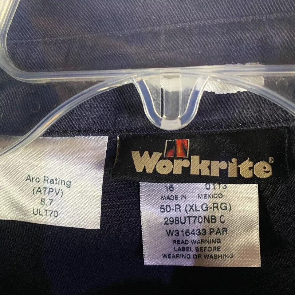 Other Workrite Button Down Shirt Men's 50R XL Flame Resistant Size US XL / EU 56 / 4 - 3 Thumbnail