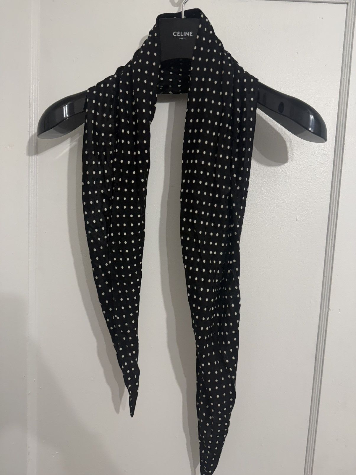 Saint Laurent Paris Silk Polka Dot Scarf Size ONE SIZE - 1 Thumbnail
