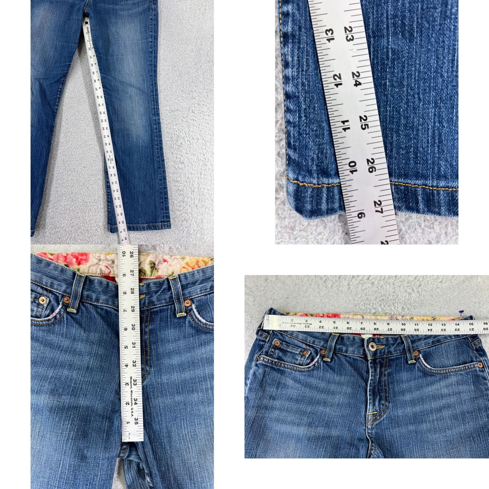 Lucky Brand Women\'s Jeans Boots Cut 8 Blue Denim Cotton Blend 90s Casual Winter