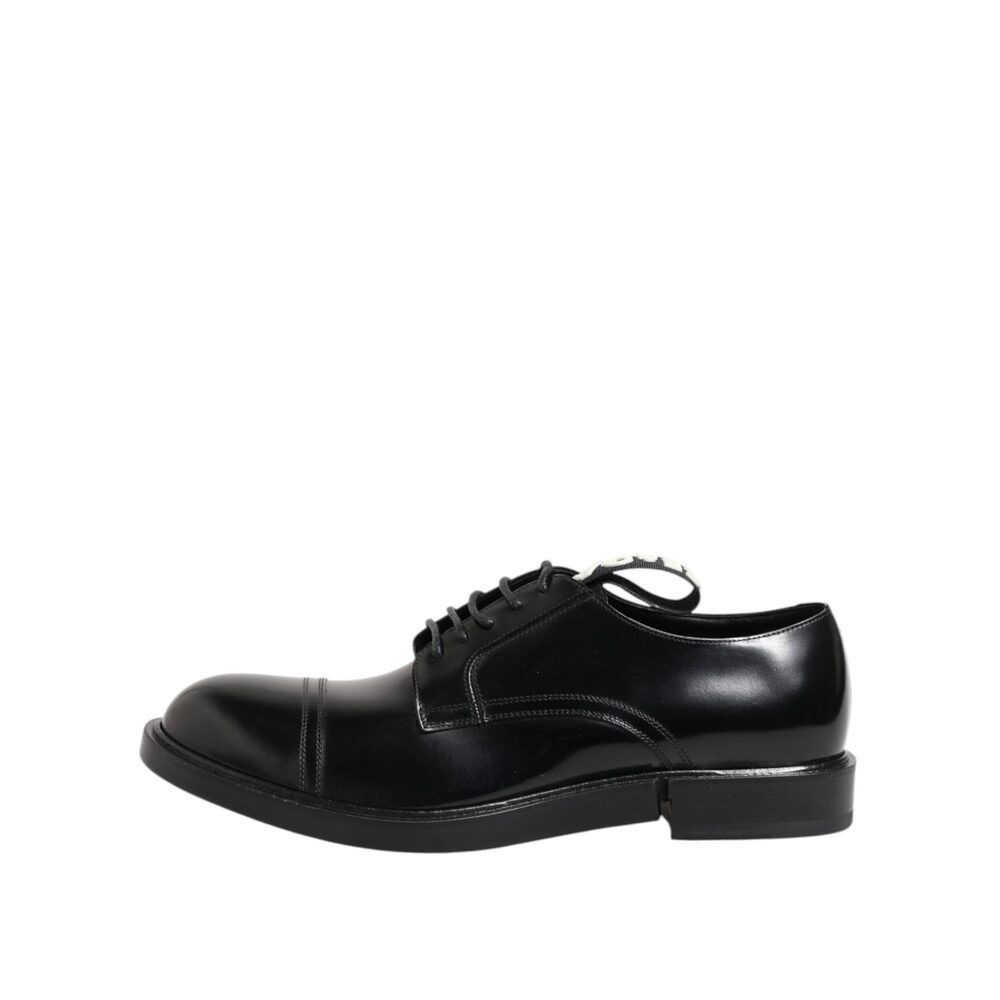 Dolce & Gabbana Dolce & Gabbana Black Leather Dress Lace Up Men Formal Shoes Size US 8 / EU 41 - 6 Thumbnail