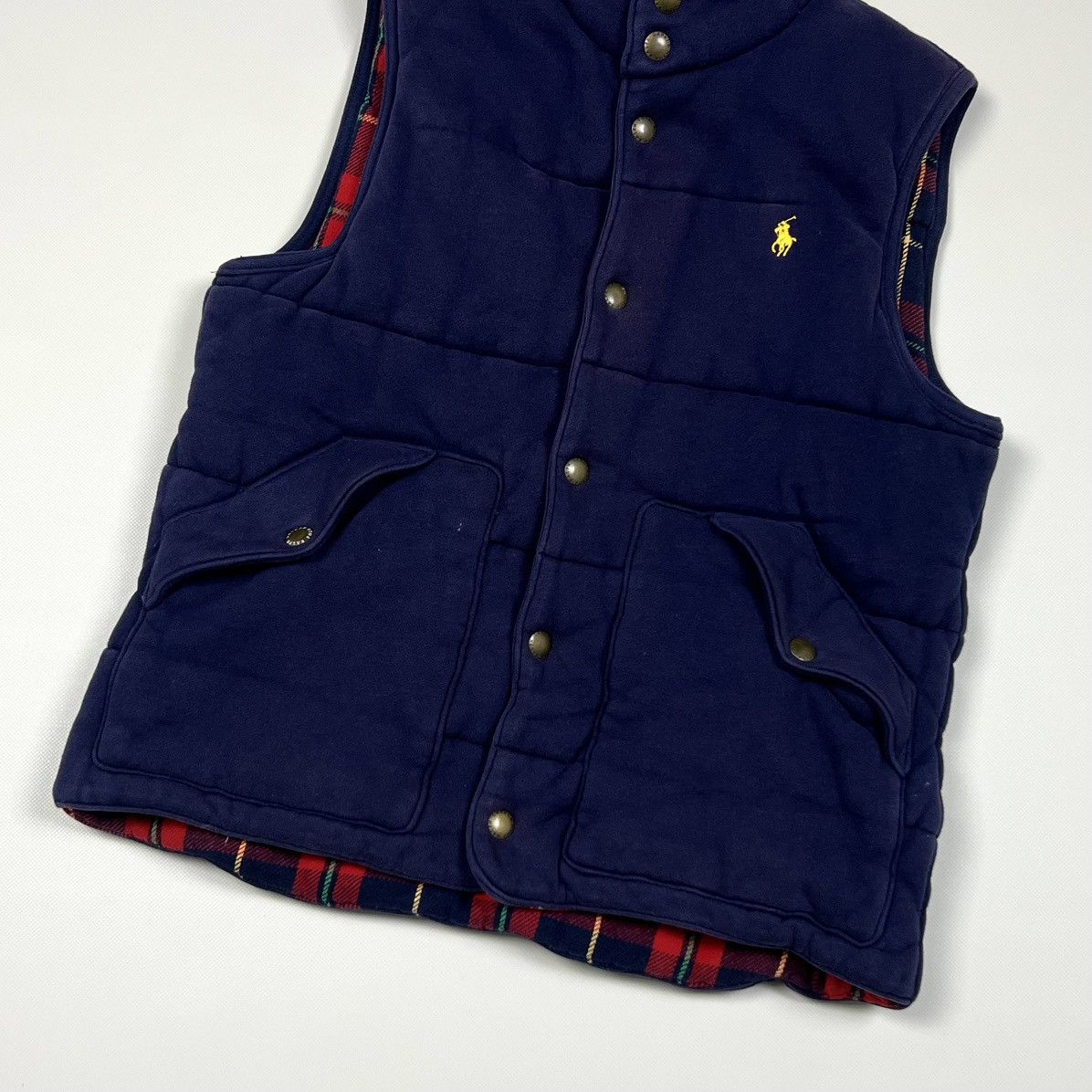 Polo Ralph Lauren × Ralph Lauren × Vintage Vintage Polo Ralph Lauren Blue Cotton Y2k Faded Vest Size S Size US S / EU 44-46 / 1 - 10 Thumbnail