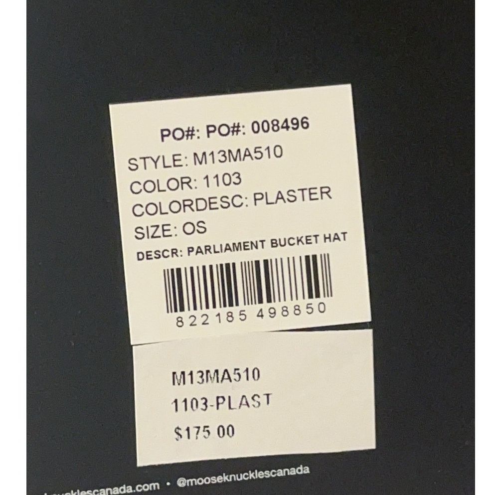Moose Knuckles Moose Knuckles Parliament Bucket Hat White/Plaster OS - NWT Size ONE SIZE - 6 Thumbnail