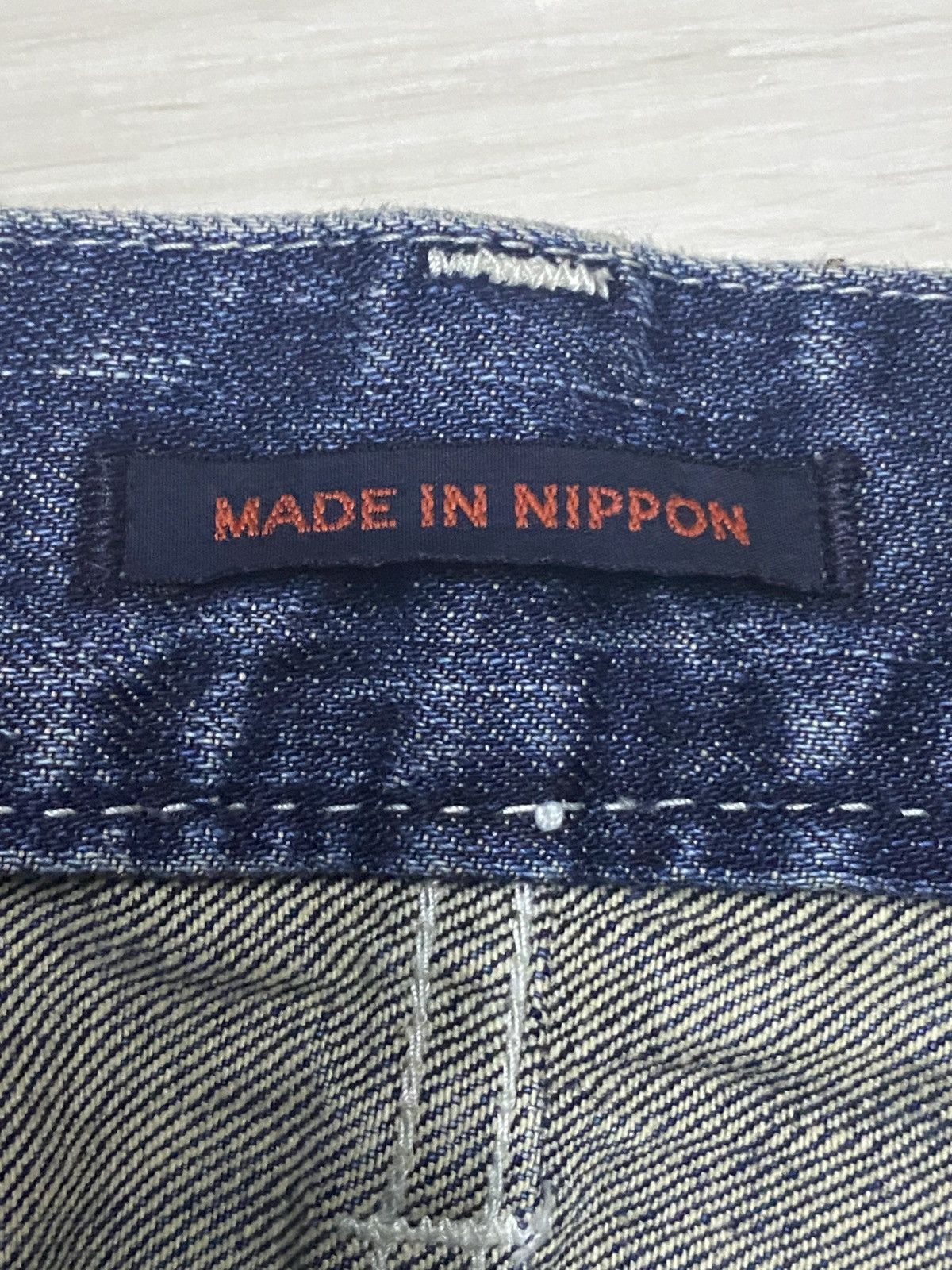 Tornado Mart Vtg Blue Way Made in Nippon Flare Bootcut Distressed Jeans Size US 33 - 15 Thumbnail