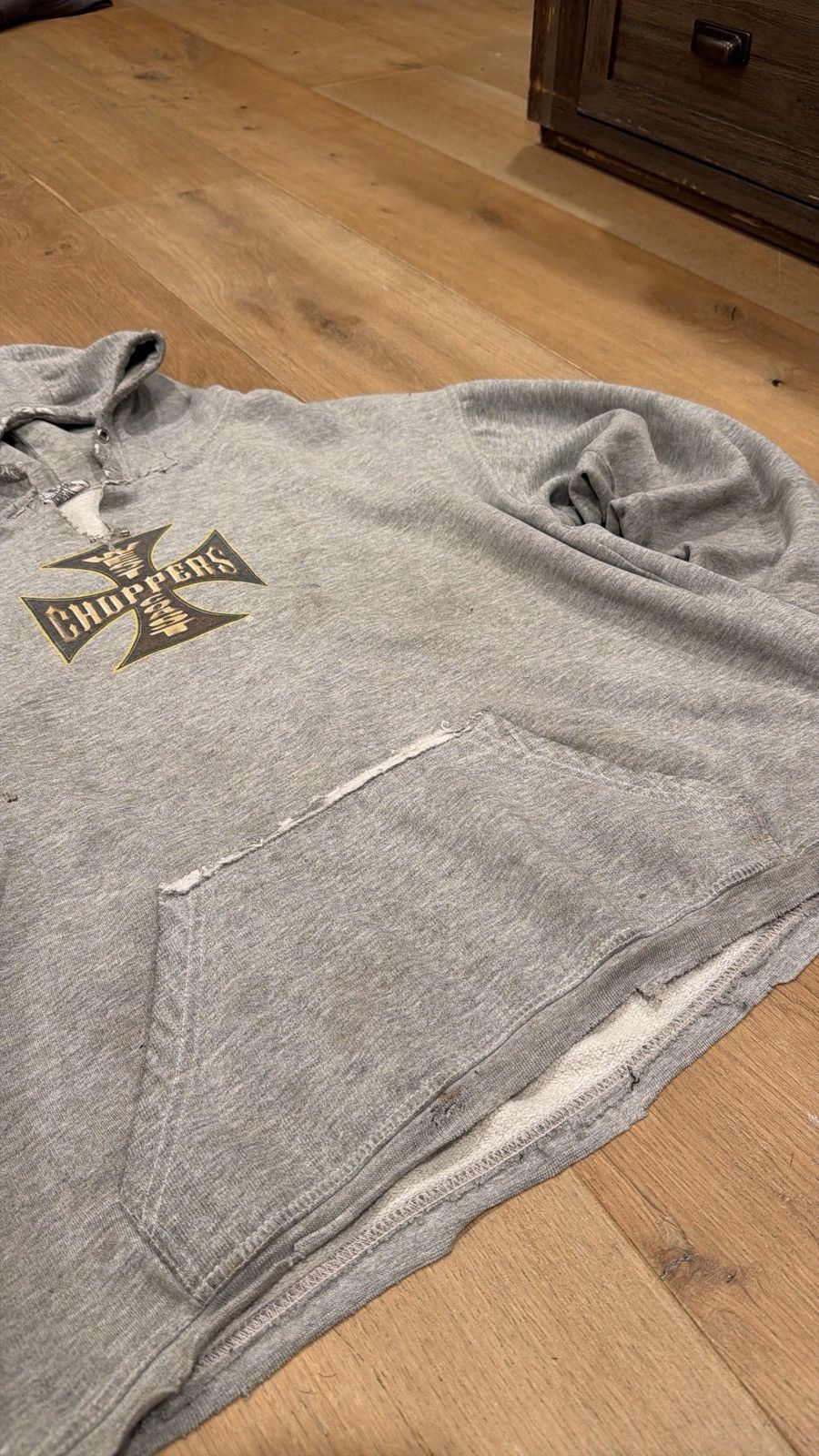 West Coast Choppers Vintage West Coast Choppers Hoodie *CRAZY FADE & DISTRESS* Size US L / EU 52-54 / 3 - 3 Thumbnail