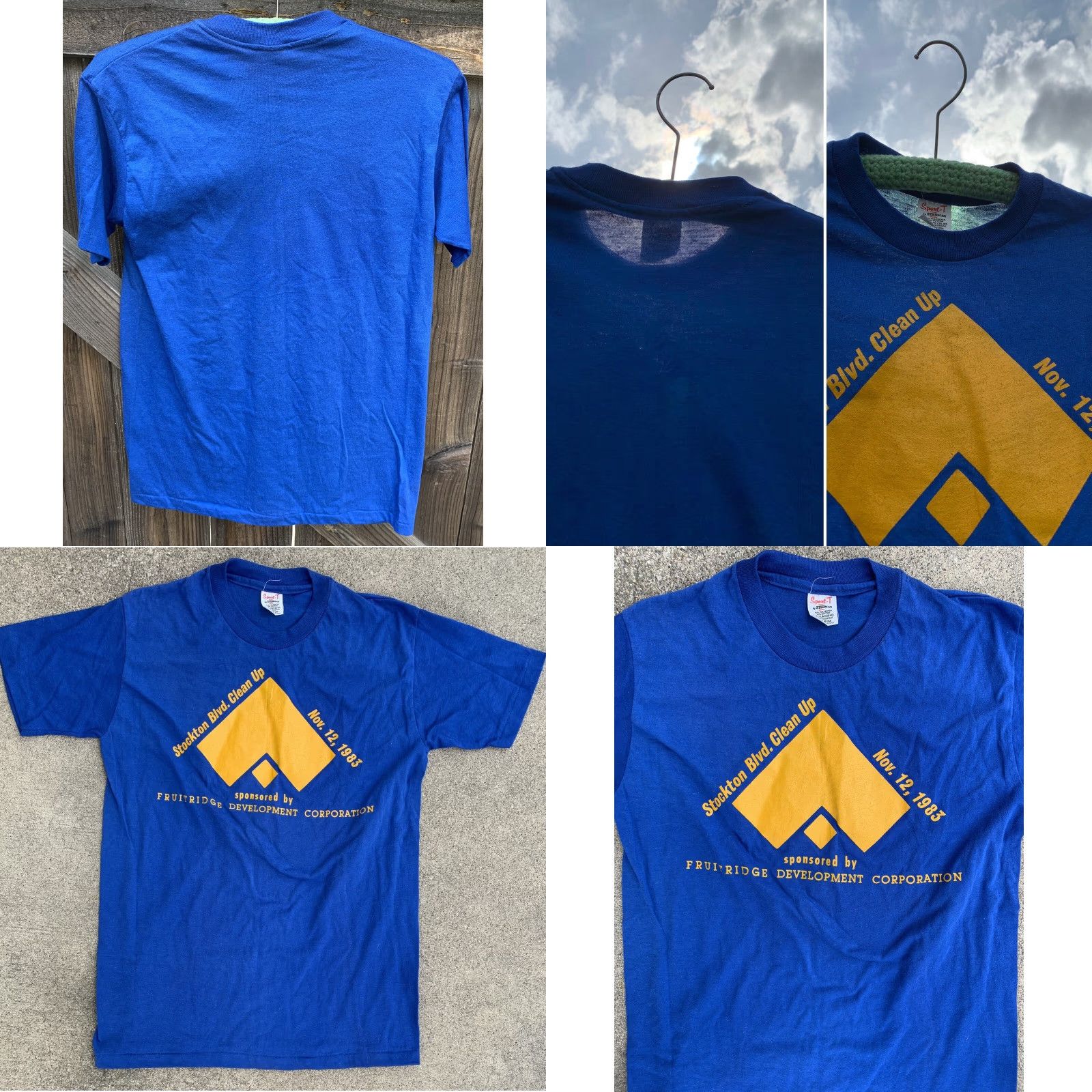 Vintage VINTAGE Stockton Blvd Clean Up 1983 T Shirt M Blue Stedman Men Graphic Print Short Sleeve Cotton Polyester Blend 50% 50% Shrink Resistant Made in USA Size US M / EU 48-50 / 2 - 9 Thumbnail