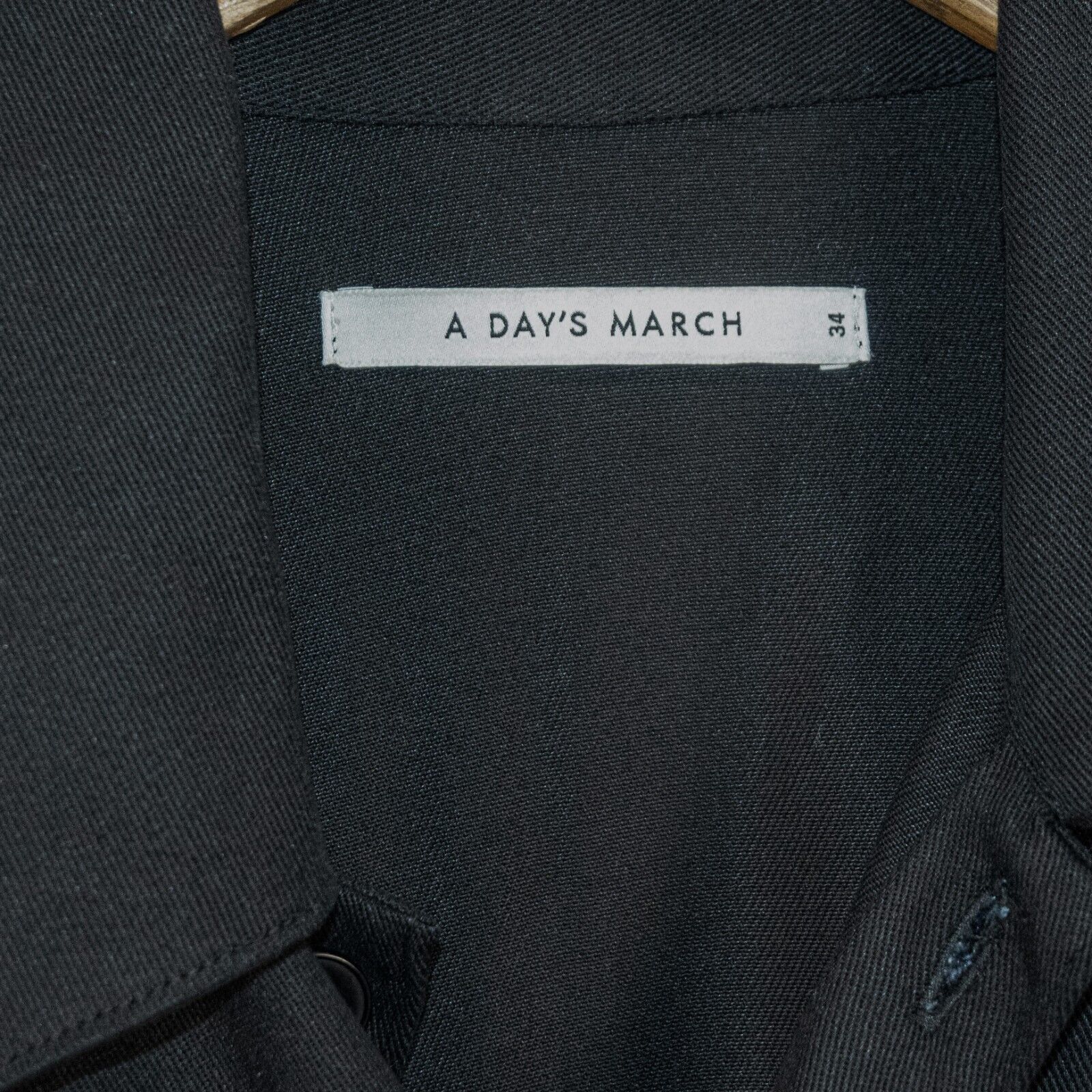 A Day's March A DAY'S MARCH Cropped Boxy Button up Shirt Black Tencel Size XS / US 0-2 / IT 36-38 - 4 Thumbnail