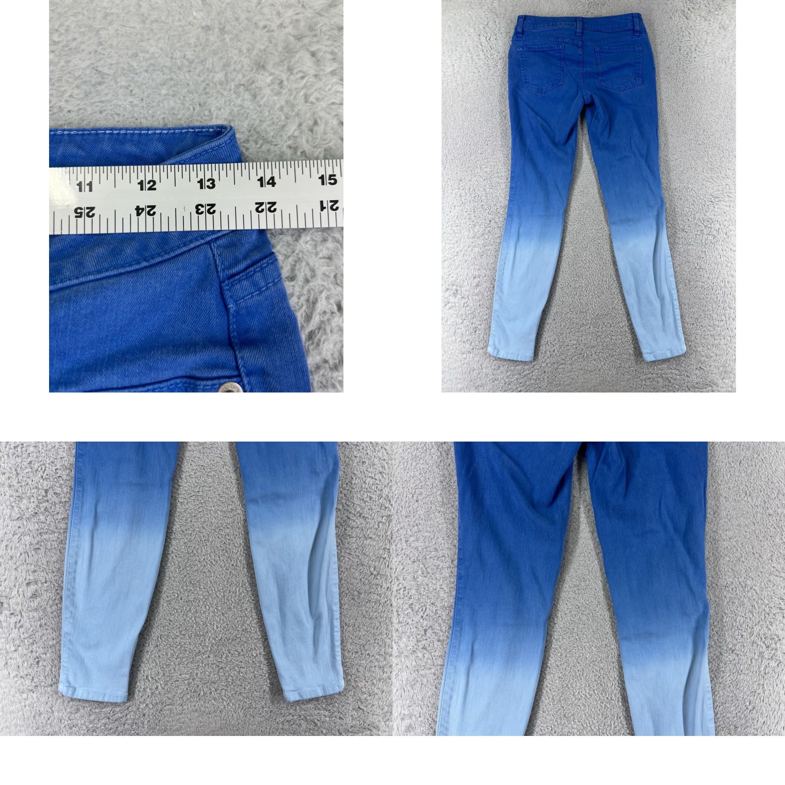 Bebe BeBe Jeans Womens 28 Blue Jeans Denim Skinny Tapered Two Tone Made USA Lyocell Womens Size 28" / US 6 / IT 42 - 9 Thumbnail