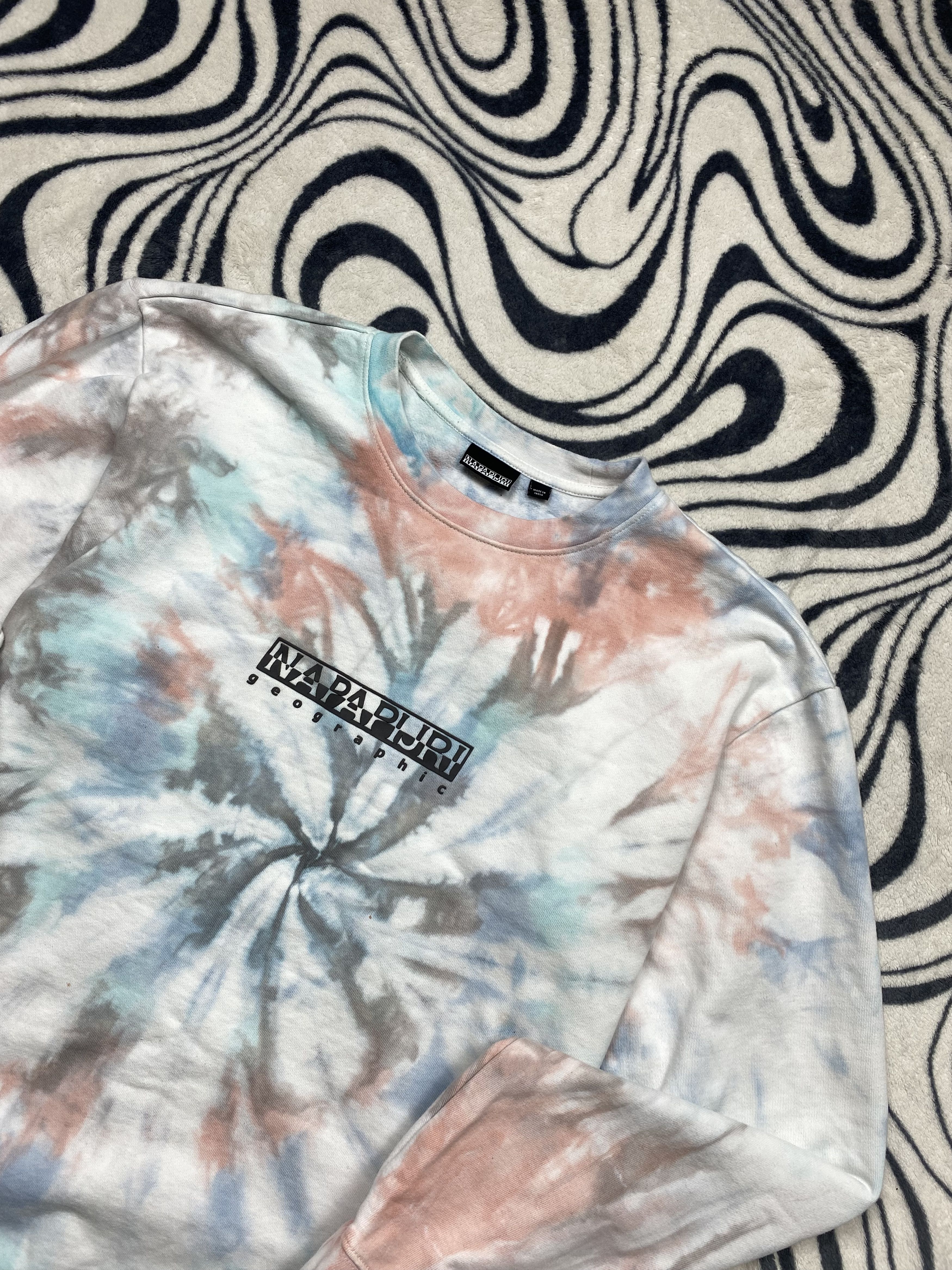 Napapijri Napapijri Vintage Mens Tye Dye Sweatshirt Y2K Size US XL / EU 56 / 4 - 2 Thumbnail