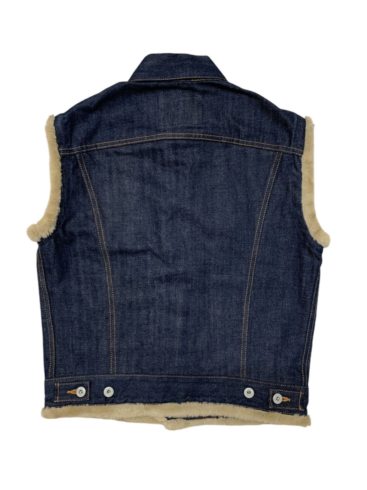Japanese Brand × PPFM Ppfm sherpa lined vest denim jacket Size US M / EU 48-50 / 2 - 2 Thumbnail
