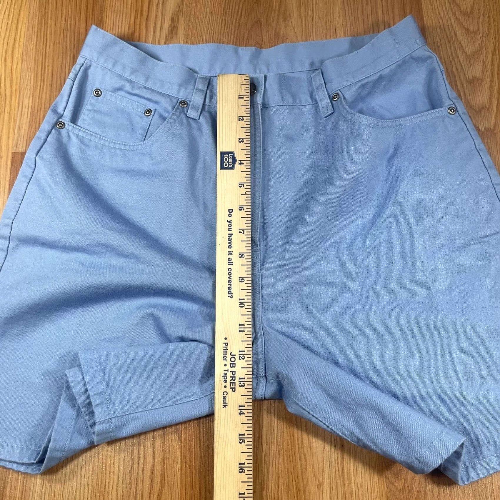 Vintage VINTAGE LL Bean Shorts Womens Size 14 Blue Flat Front Khaki Chino Slacks 100% Cotton Size 36" / US 14 / IT 50 - 5 Thumbnail