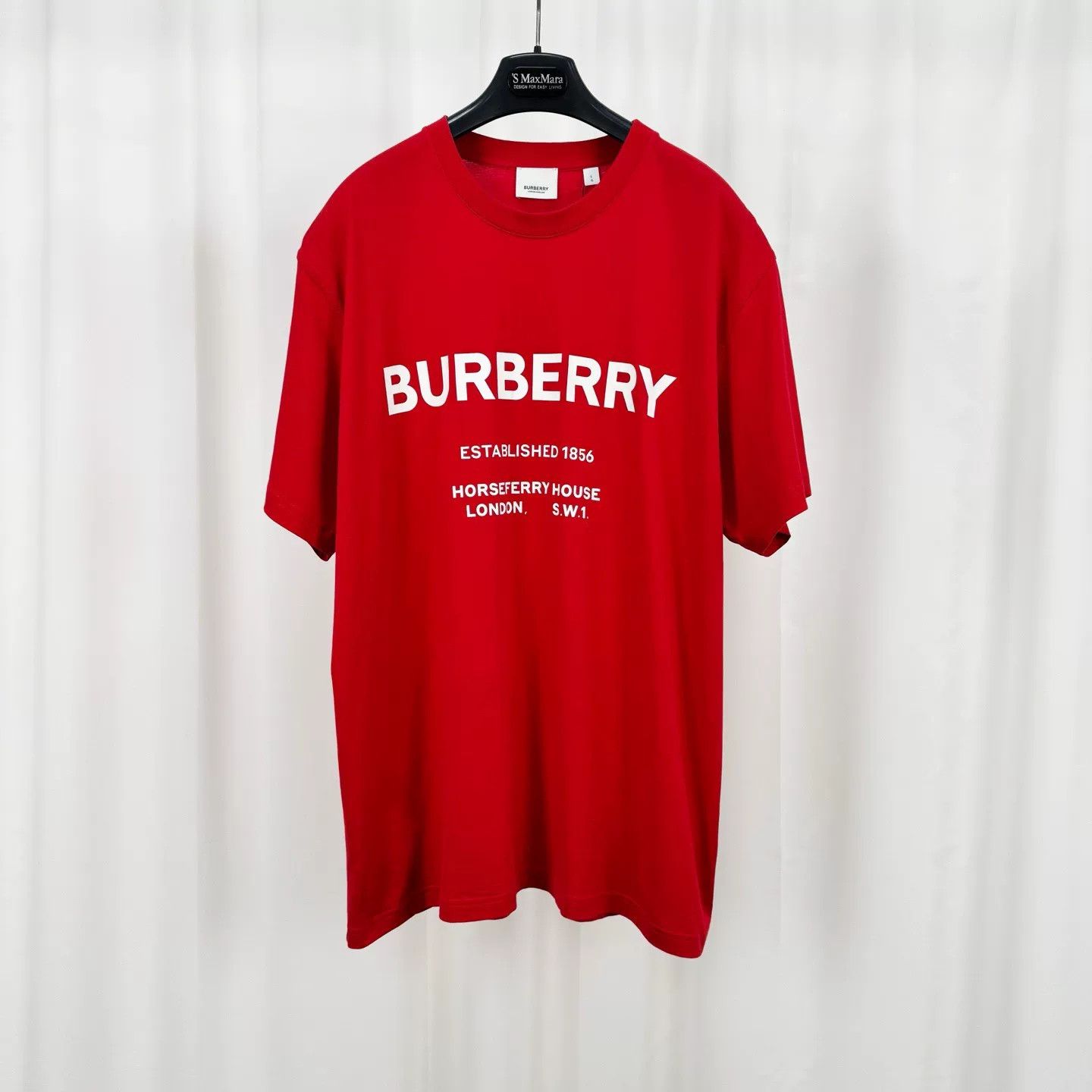 Burberry Burberry Red Short Sleeve T-Shirt Size US L / EU 52-54 / 3 - 1 Thumbnail
