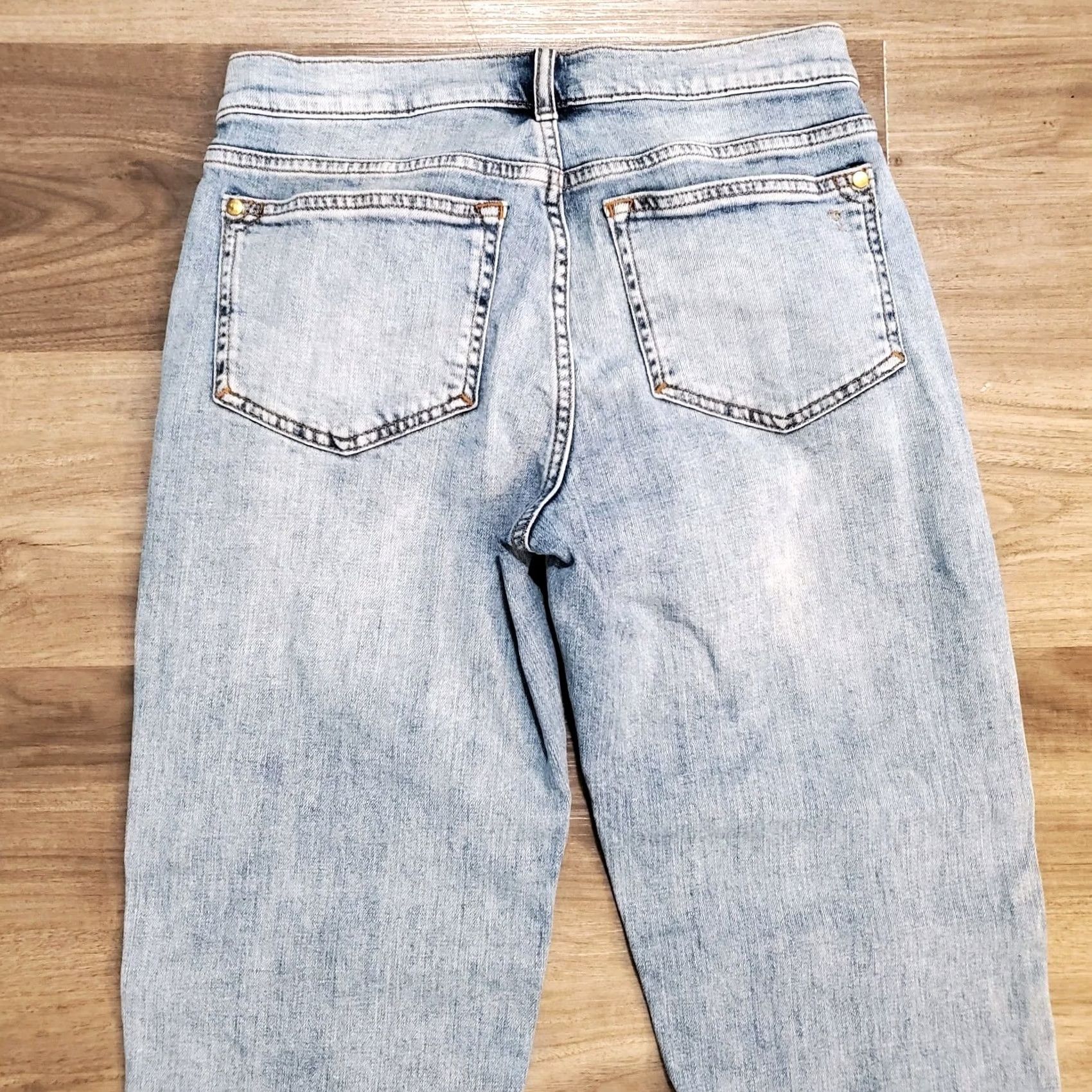 Vintage Pilcro Jeans Womens High Rise Straight Light Blue 28x29 Denim Cotton Blend Stretch Zipper Button 5-Pocket Boyfriend Bohemian 90s City Vintage No? Size 28" / US 6 / IT 42 - 6 Thumbnail