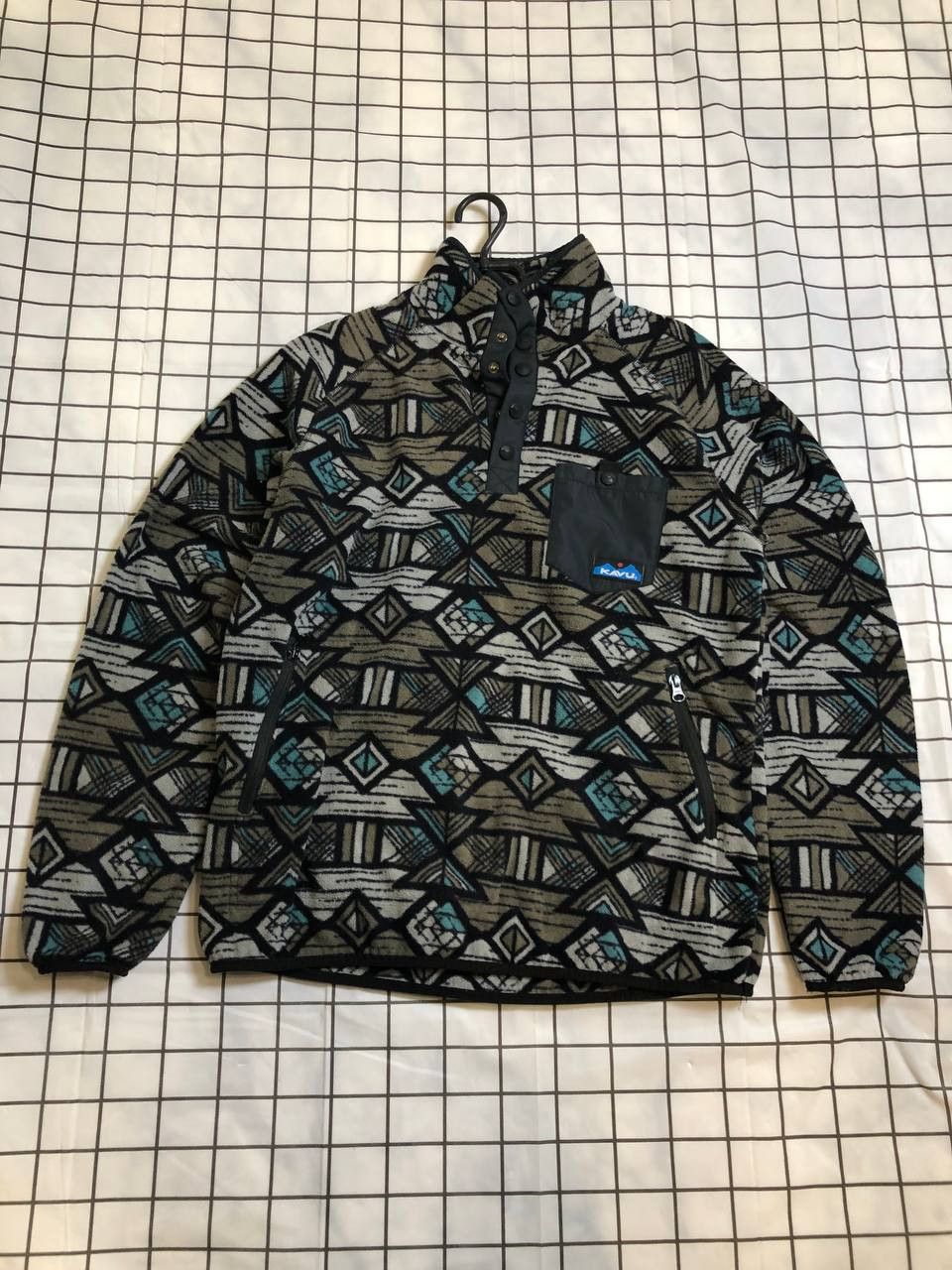 KAVU Kavu Sweater Pullover Fleece Snap T Jacket Colorblock Adult Size US S / EU 44-46 / 1 - 1 Thumbnail
