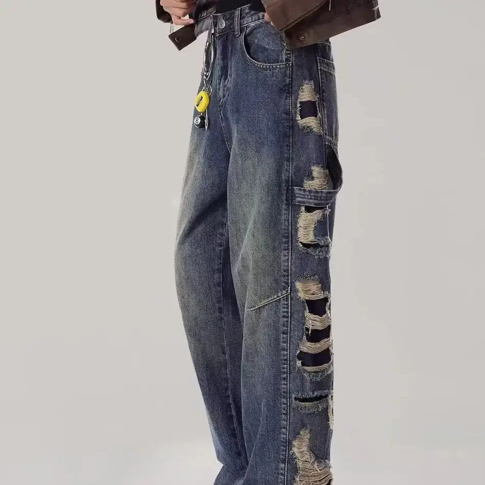 Japanese Brand Loose and ripped jeans Size US 32 / EU 48 - 3 Thumbnail