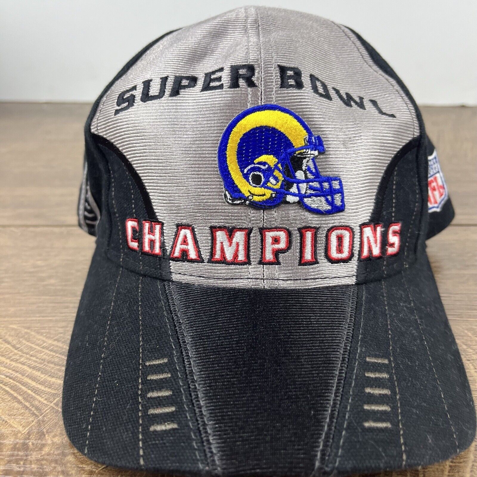 Other Vintage St. Louis Rams Hat Black Super Bowl Hat Adjustable H Size ONE SIZE - 6 Thumbnail
