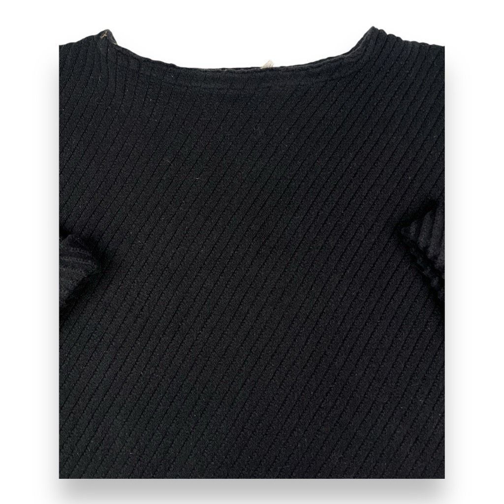 Free People Free People Black Oversized Short Sleeve Sweater Size Large Size L / US 10 / IT 46 - 2 Thumbnail