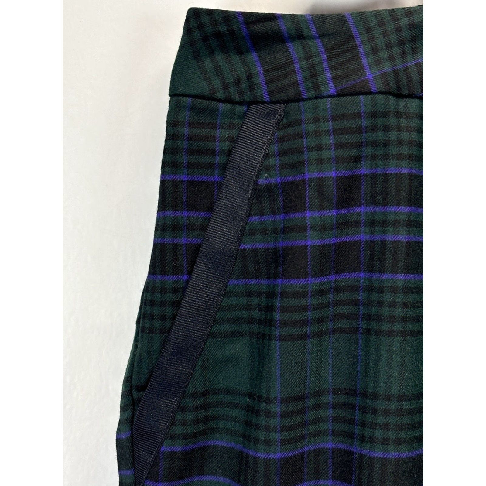 Talbots VINTAGE Talbots Women's Plus Wool Blend Dress Pants Sz 24W Black Watch Tartan Plaid Size 42" / US 20 - 5 Thumbnail