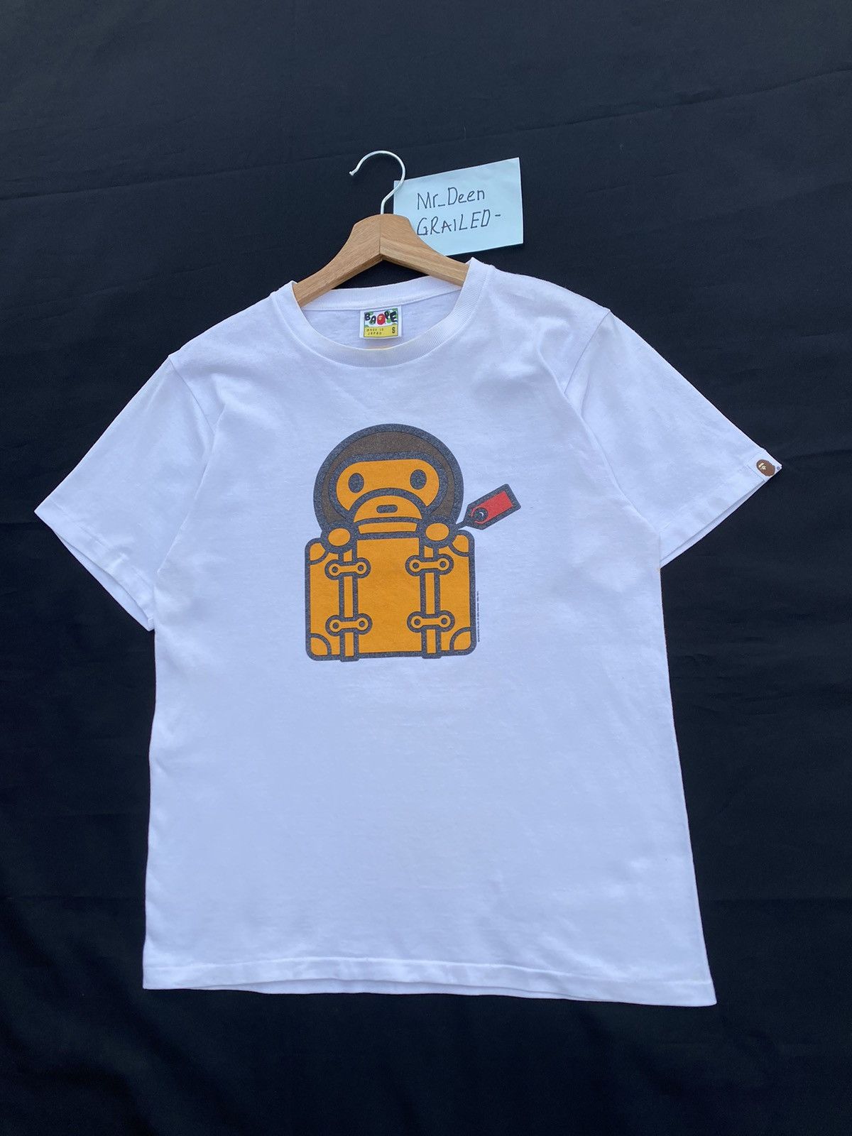 Bape Rare!! A BATHING APE Baby Milo White T-shirts Size US S / EU 44-46 / 1 - 4 Thumbnail