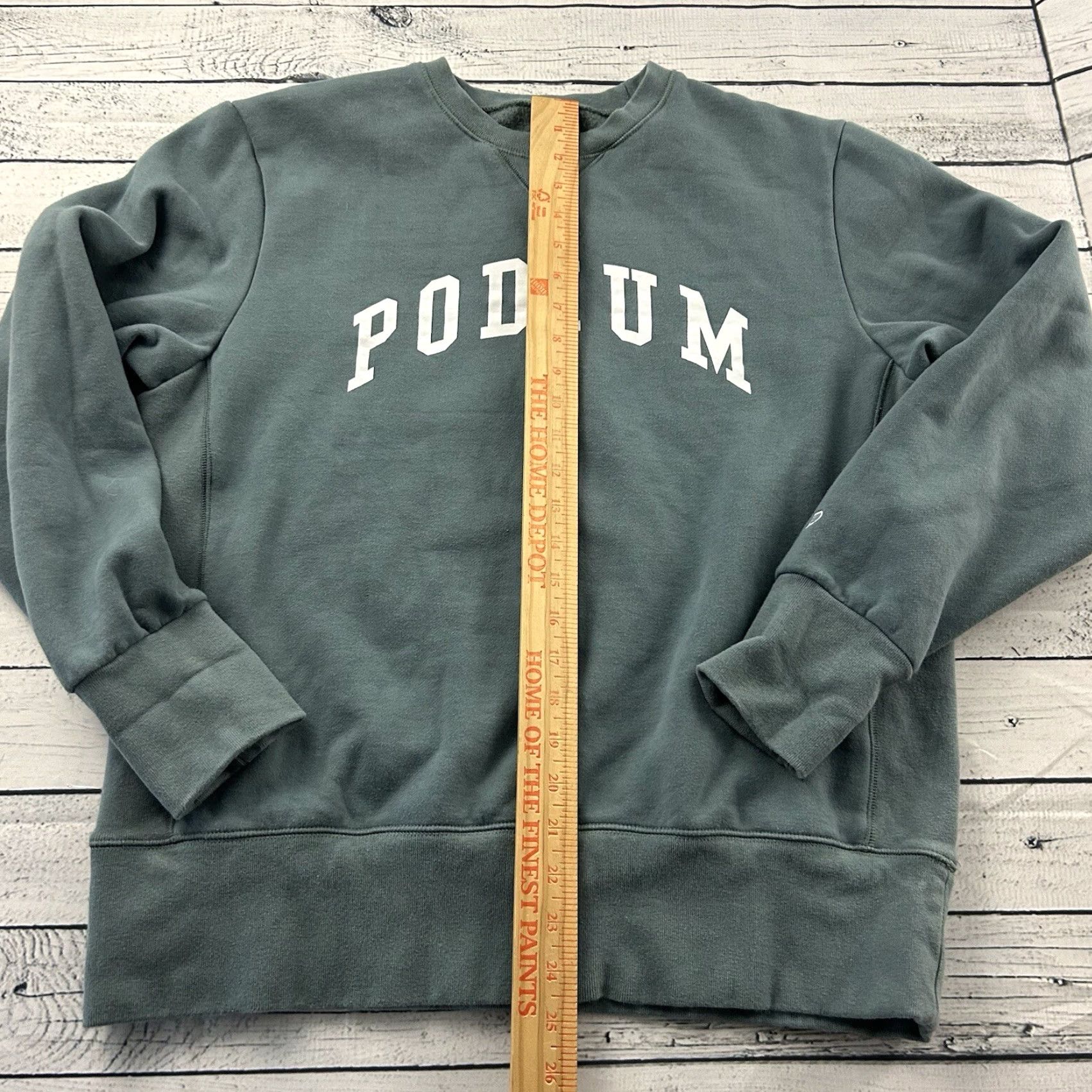Vintage Podium Pullover Sweatshirt Men's L Gray Blue Reversible Crewneck Shirt Size US L / EU 52-54 / 3 - 3 Thumbnail