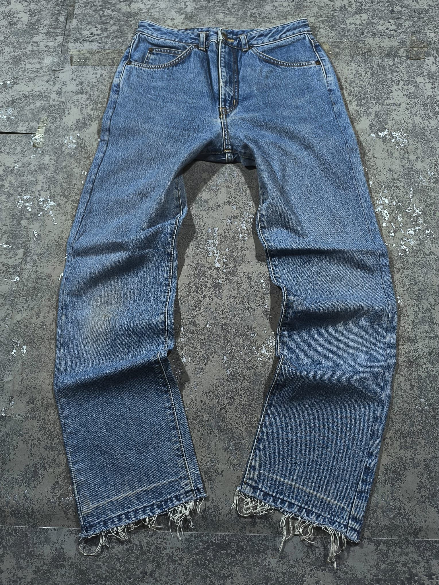 Edwin vtg Edwin London Slim made in Japan 90s Distressed Unhemmed Size US 29 - 3 Thumbnail