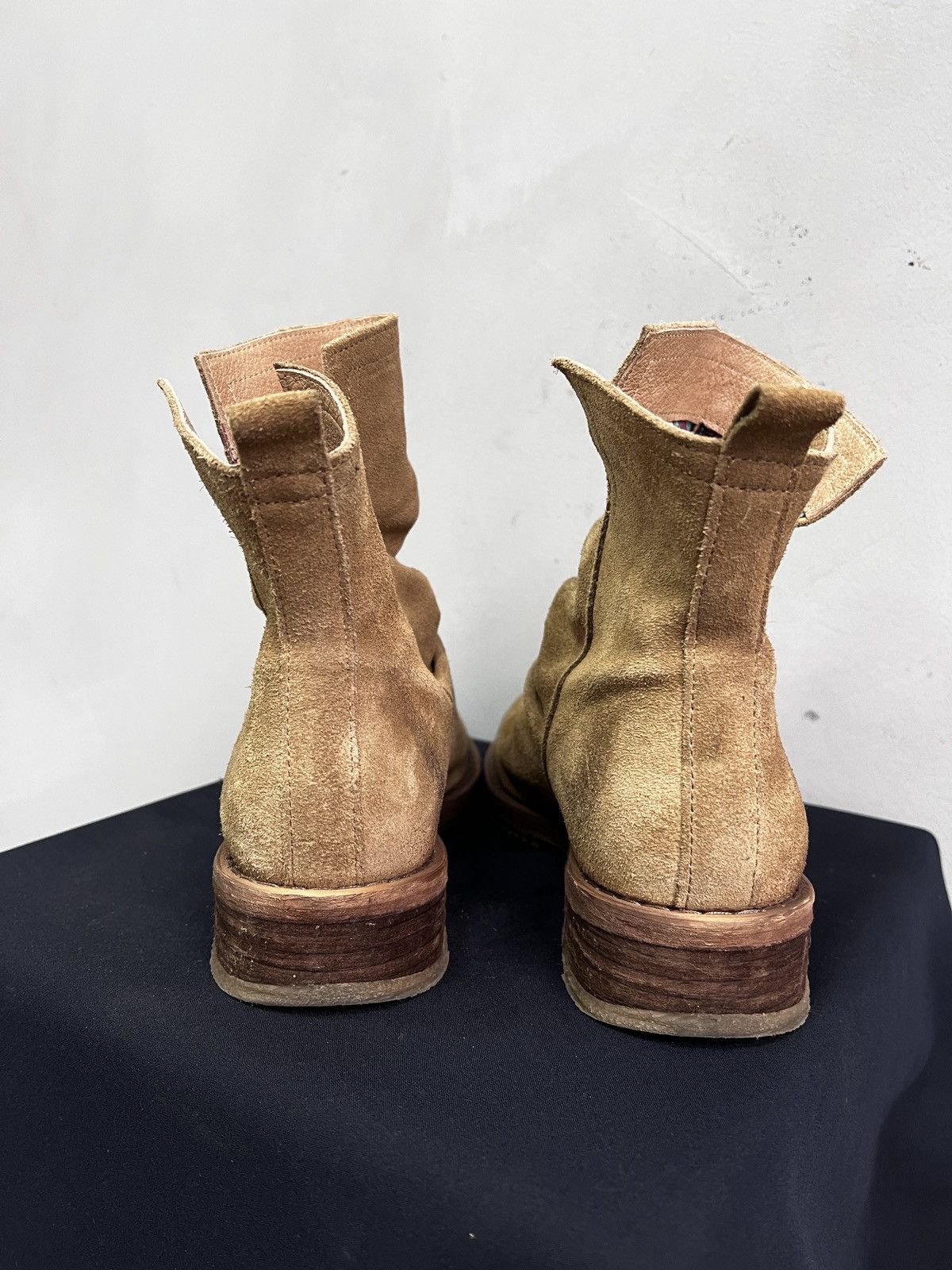 A.S.98 A.S. 98 suede beige ankle boots moto guidi style y2k Size US 7.5 / EU 40-41 - 10 Thumbnail
