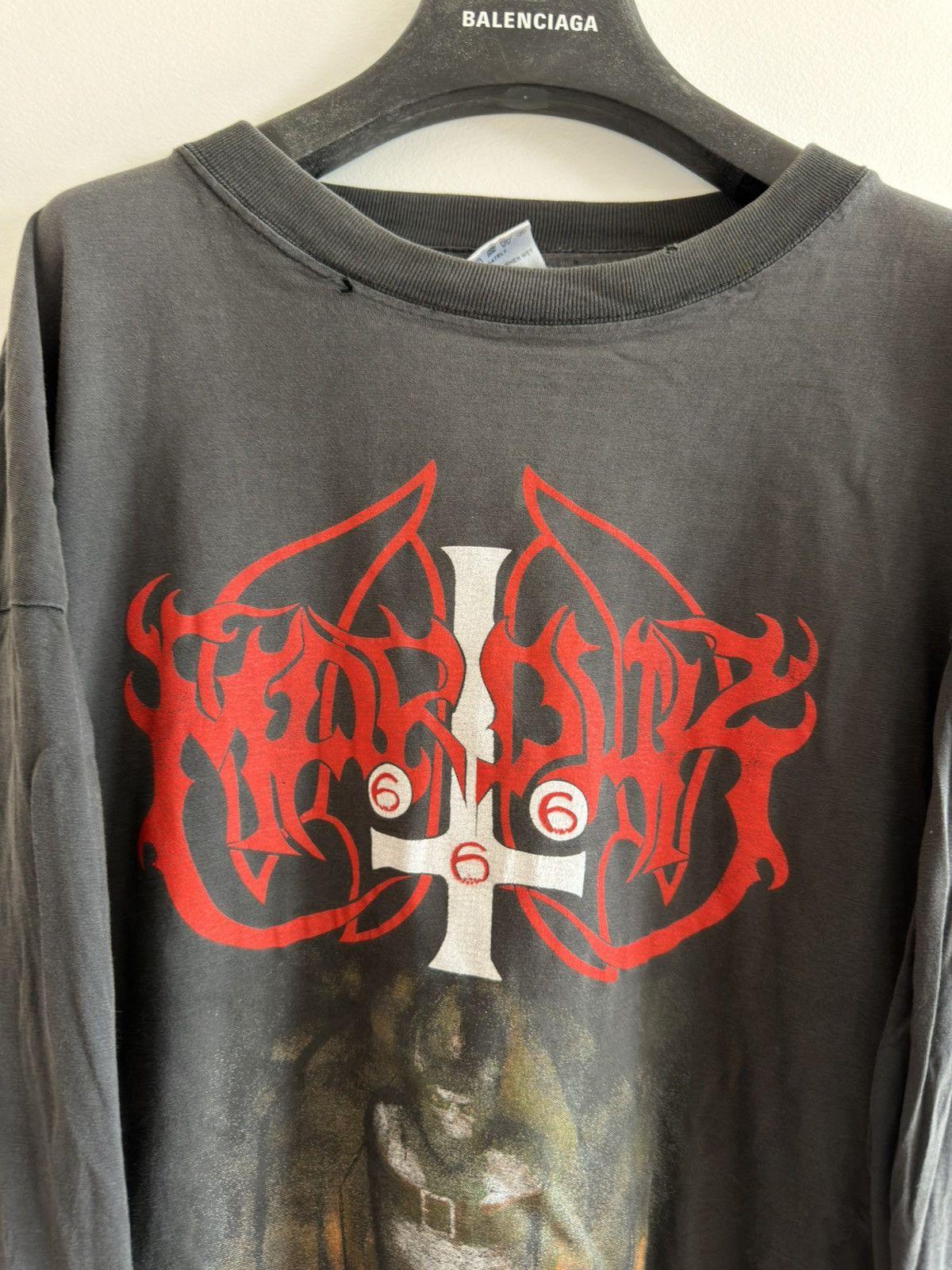 Band Tees *RARE* 90s VINTAGE MARDUK BLACK METAL GLORIFICATION THRASHED Size US XL / EU 56 / 4 - 3 Thumbnail