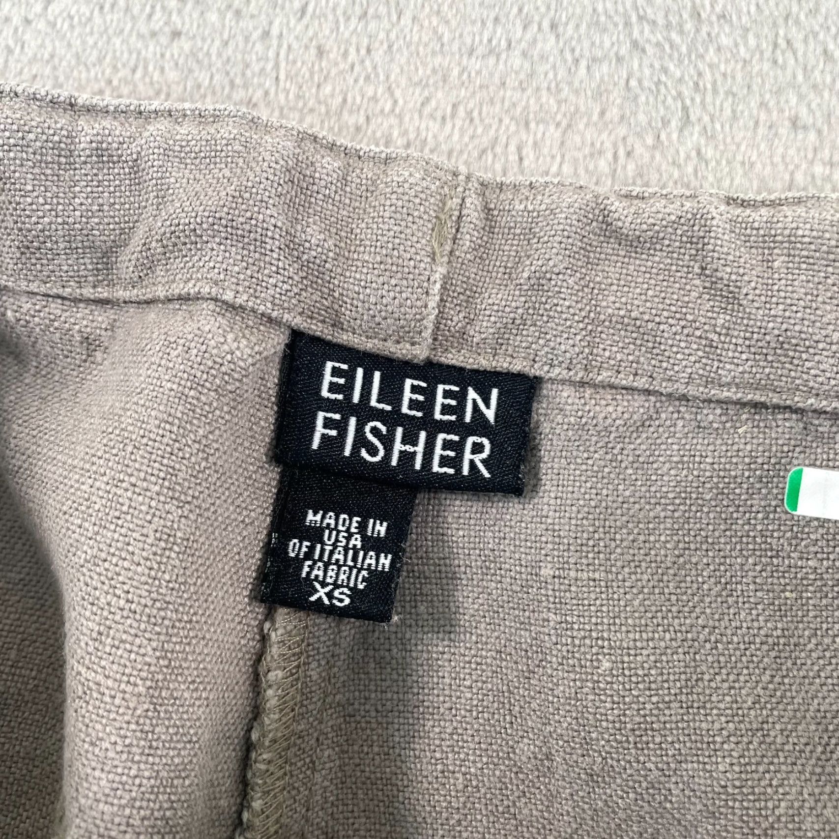 Eileen Fisher Eileen Fisher Pants Grey Women XS 100% Linen Drawstring Pockets Straight Leg Ankle Regular Size XS Women Size 26" / US 2 / IT 38 - 2 Thumbnail