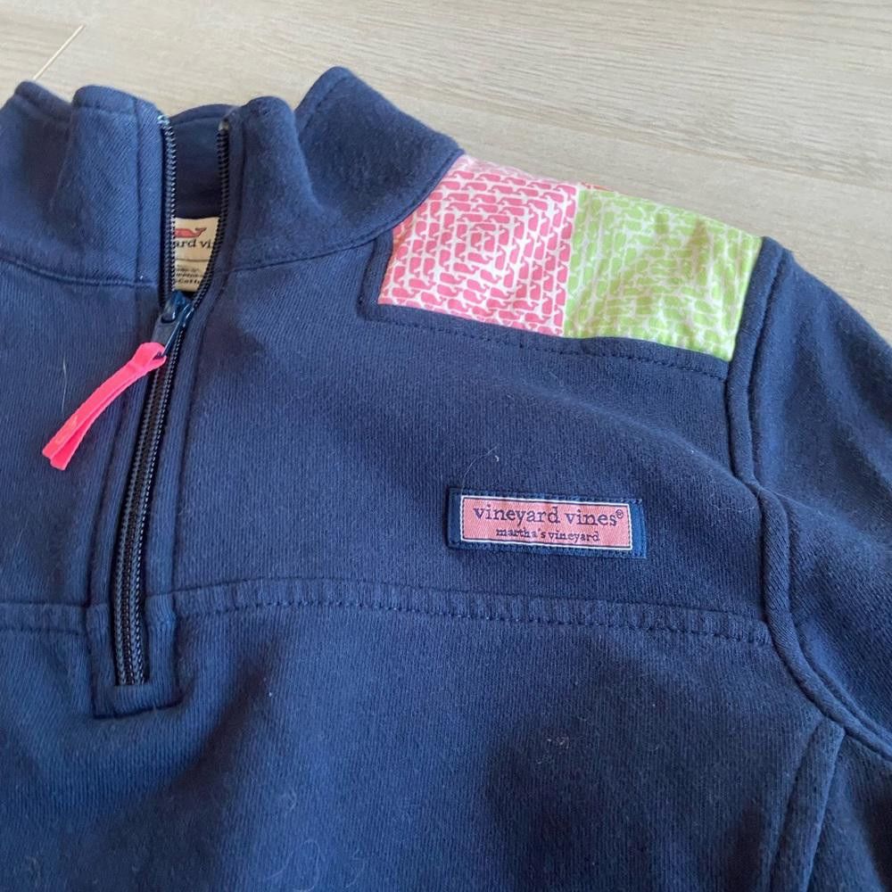 Vineyard Vines Vineyard Vines Dark Blue Quarter Zip Sweatshirt Pullover Size XS / US 0-2 / IT 36-38 - 3 Thumbnail