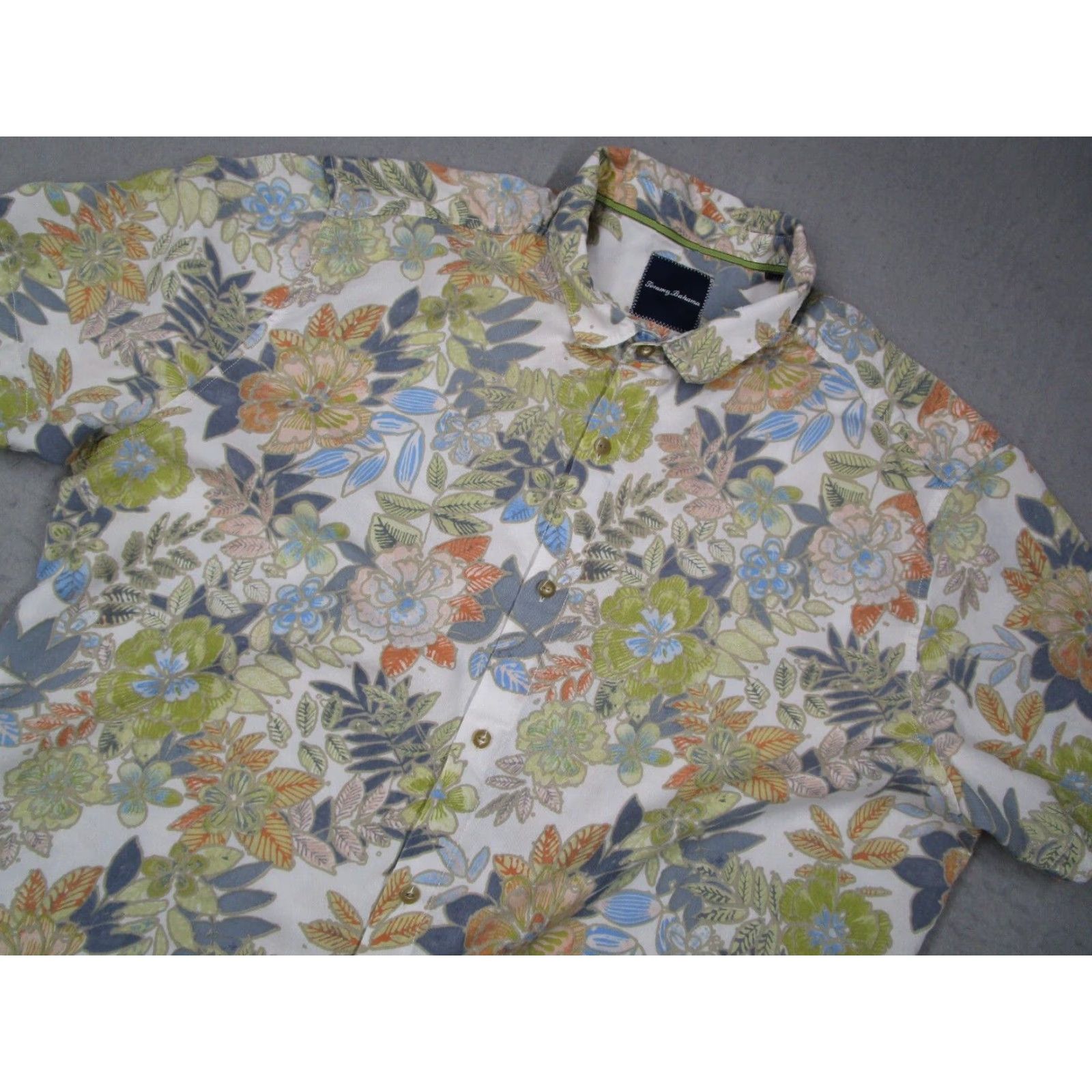 Tommy Bahama VINTAGE Tommy Bahama Shirt Men 3XL Short Sleeve Green Floral Hawaiian Tiki Beach Tropical Size US XXL / EU 58 / 5 - 2 Thumbnail