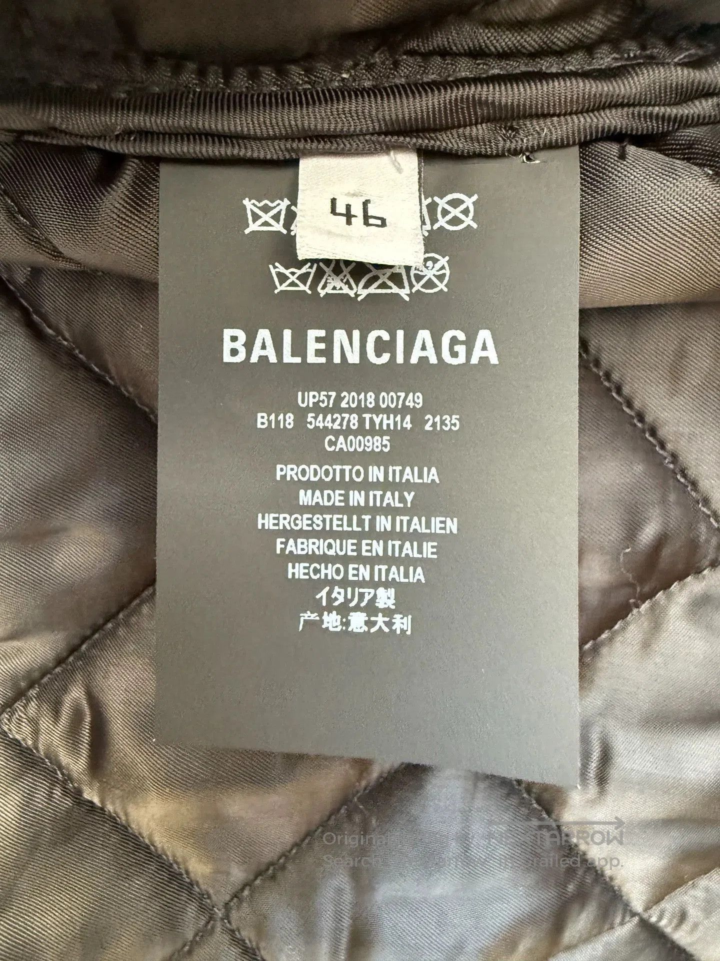 Balenciaga Brown Leather Jacket with Plaid Lining. Size US S / EU 44-46 / 1 - 5 Thumbnail